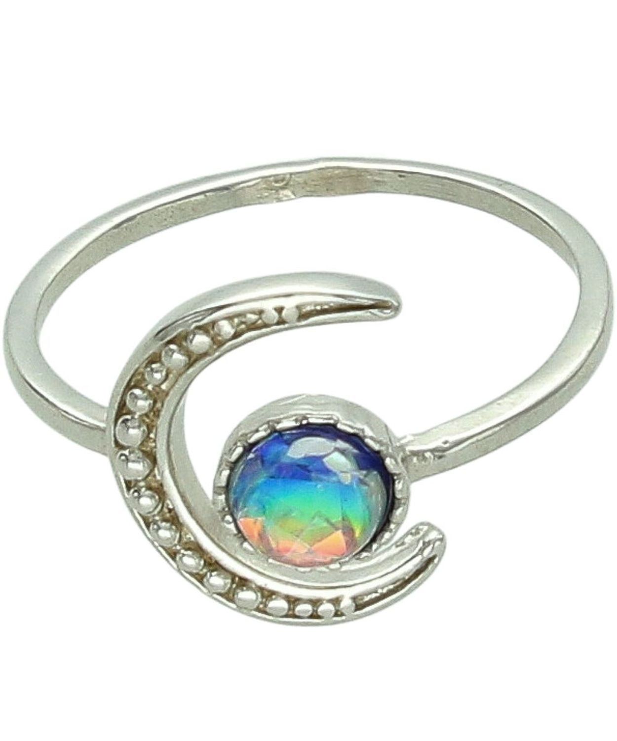 Srebrny pierścionek 925 Księżyc z kolorową cyrkonią DIA-PRS-10676-925 cyrkonia.jpg