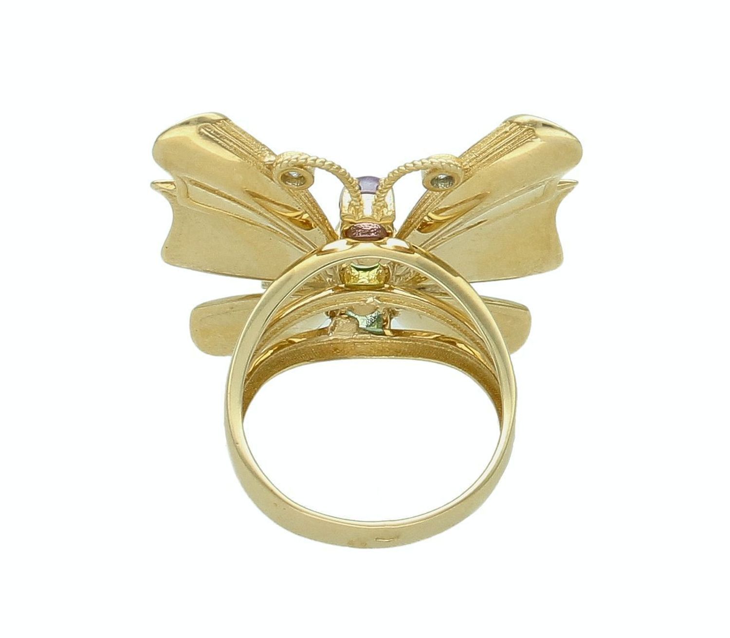 Złoty pierścionek damski 585 motyl z cyrkoniami DIA-PRS-10692-585 (2).jpg