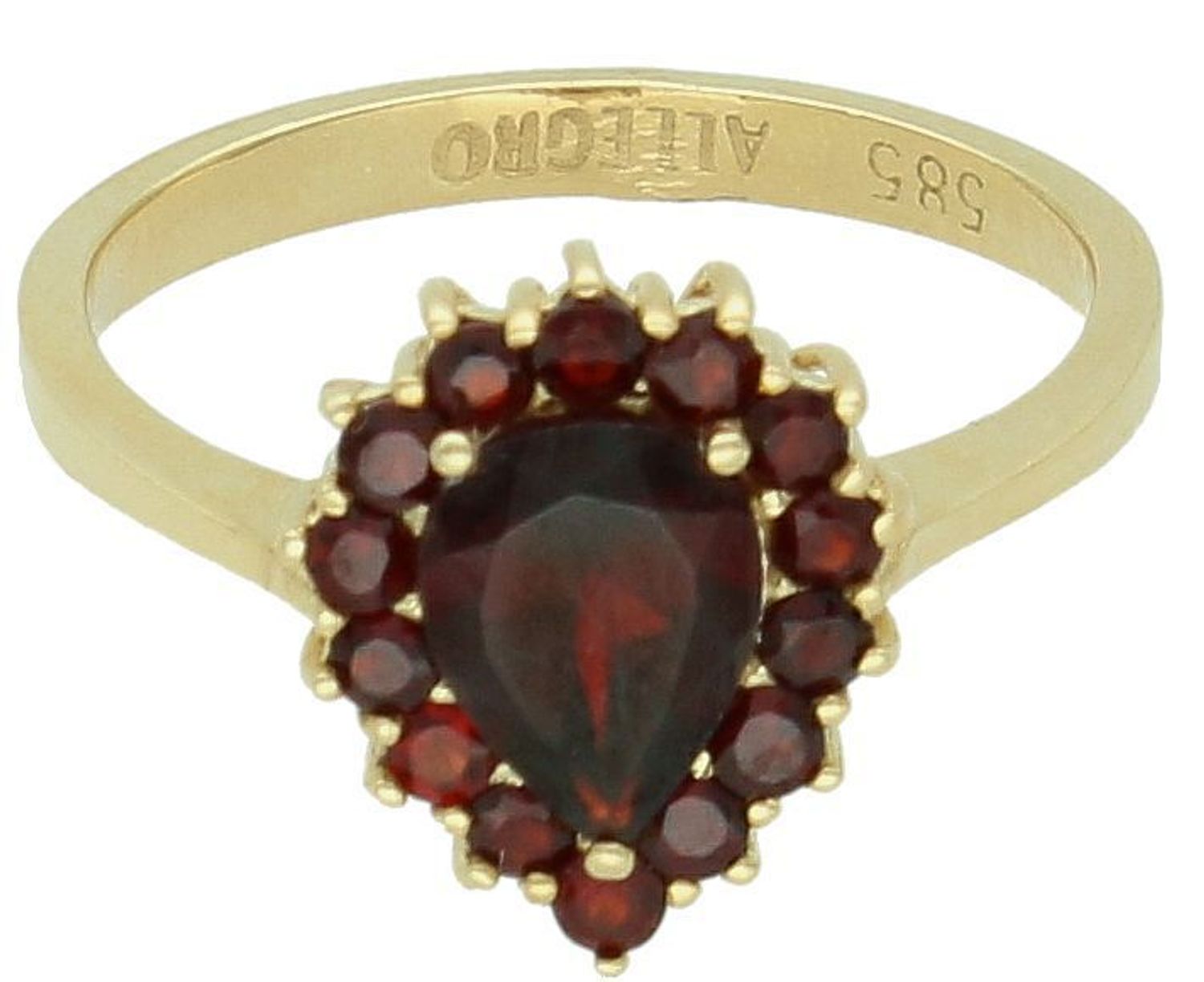 Pierścionek złoty łezka z rubinami pr 585, DIA-PRS-11047-585. Pierścionek złoty ozdobiony rubinem. Pierścionek wykonany z zachowaniem dbałości o każdy szczegół i detal.1.jpg