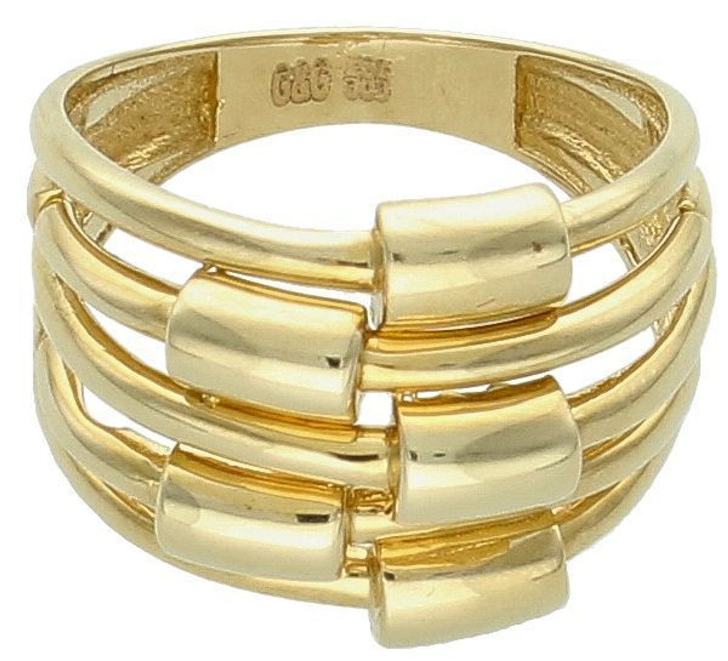 Złoty pierścionek gładkie elementy próba 585, DIA-PRS-11073-585. Złoty pierścionek z ozdobnym elementem to elegancka biżuteria, która może dodać wyjątkowego charakteru każdej stylizacji. 2.jpg