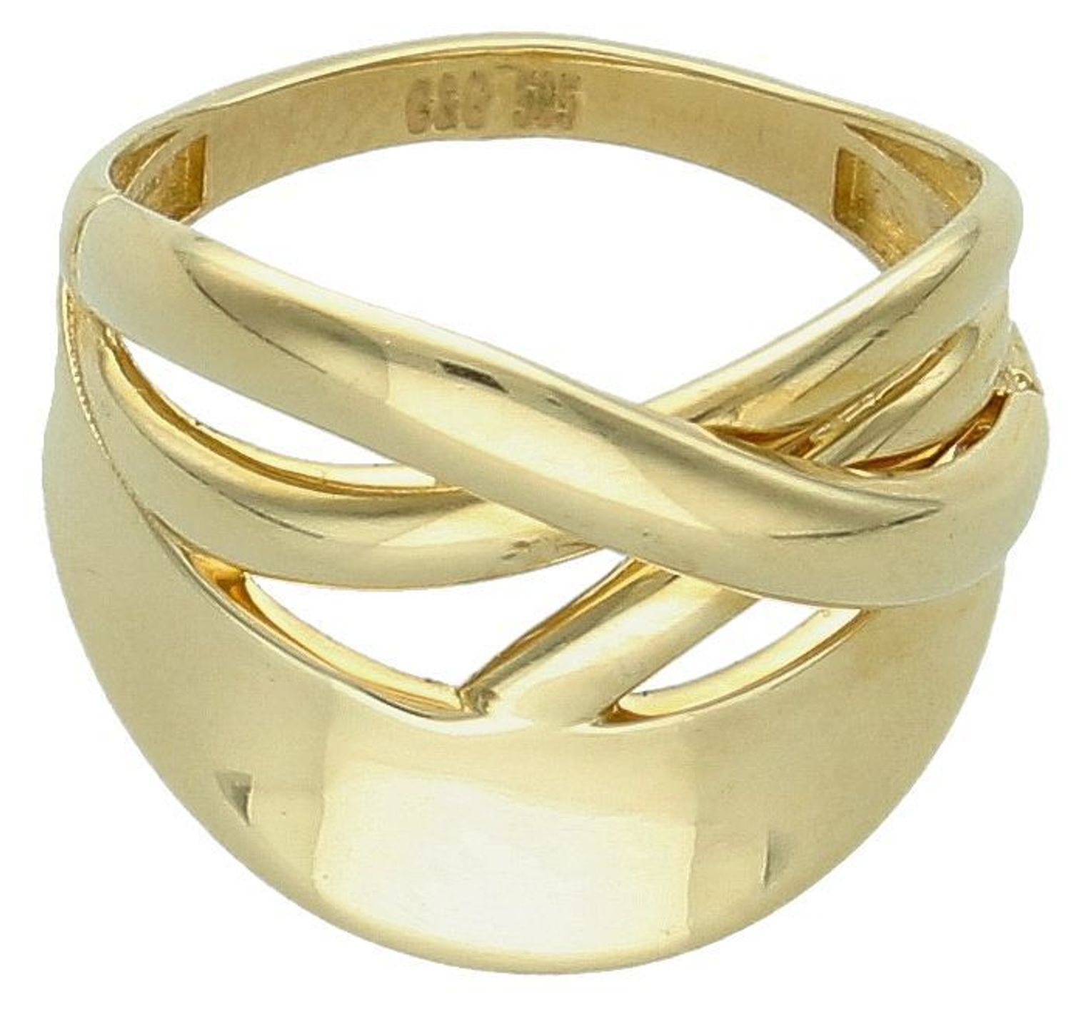 Złoty pierścionek gładka plecionka próba 585 rozmiar 16, DIA-PRS-11087-585. Gładki złoty pierścionek w formie plecionki to elegancki i ponadczasowy wzór, który może łączyć subtelną prostotę 1.jpg