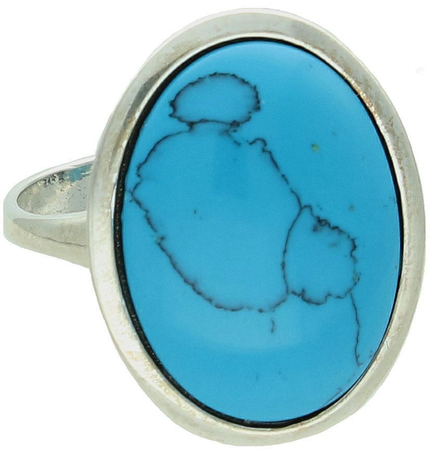 Pierścionek srebrny turkus próba 925, DIA-PRS-11135-925 Srebrny pierścionek wykonany z najwyższej jakości srebra o prostej formie. Idealny pomysł na prezent dla każdej kobiety..jpg