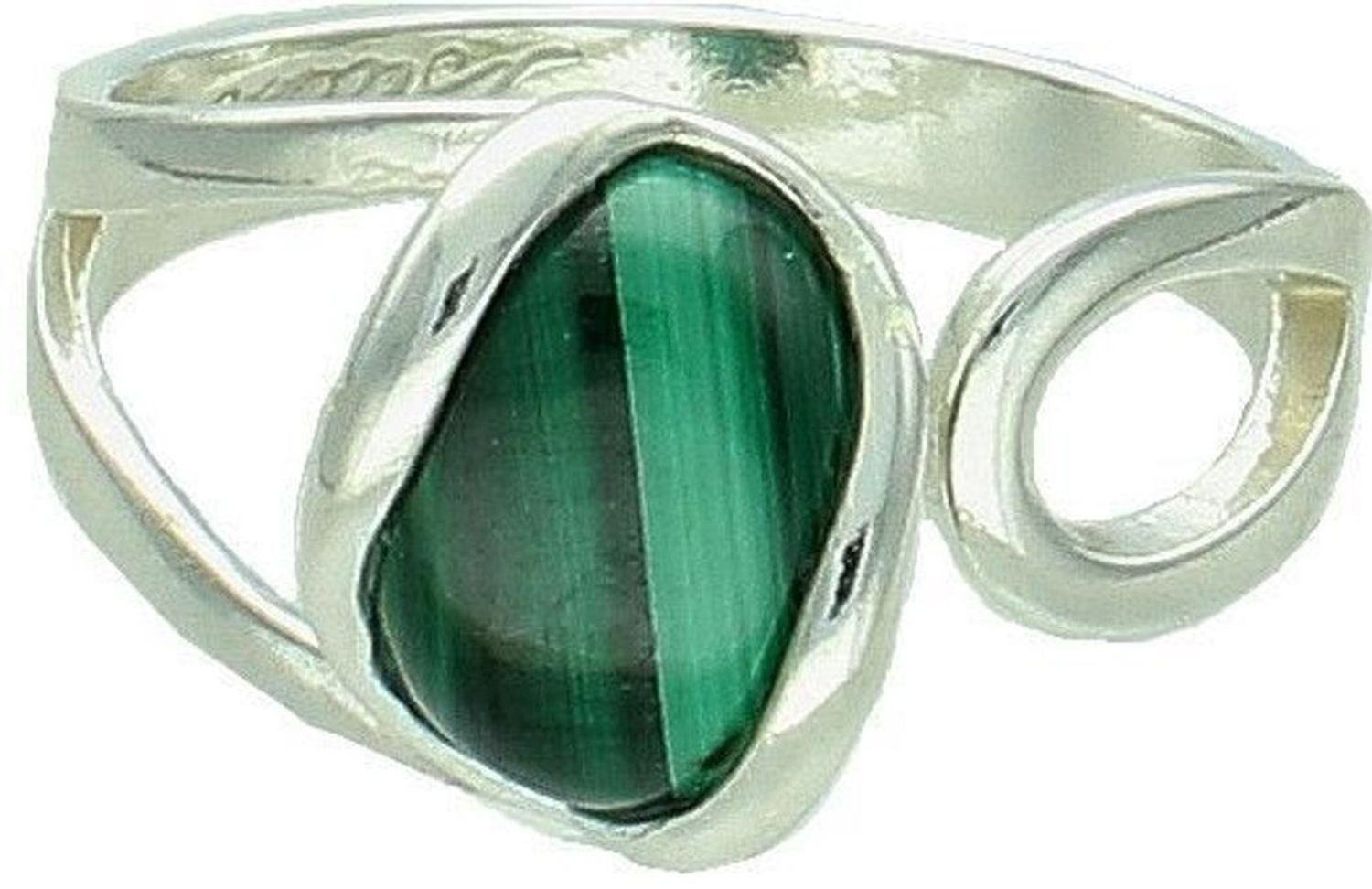 Srebrny pierścionek damski 925 z malachitem rozmiar 17 DIA-PRS-11324-925. Srebrny pierścionek damski. Srebrny pierścionek z malachitem. Pierścionek damski z kamieniem naturalnym. Pierścionek srebrny na prezent dla kobiety. 1.jpg