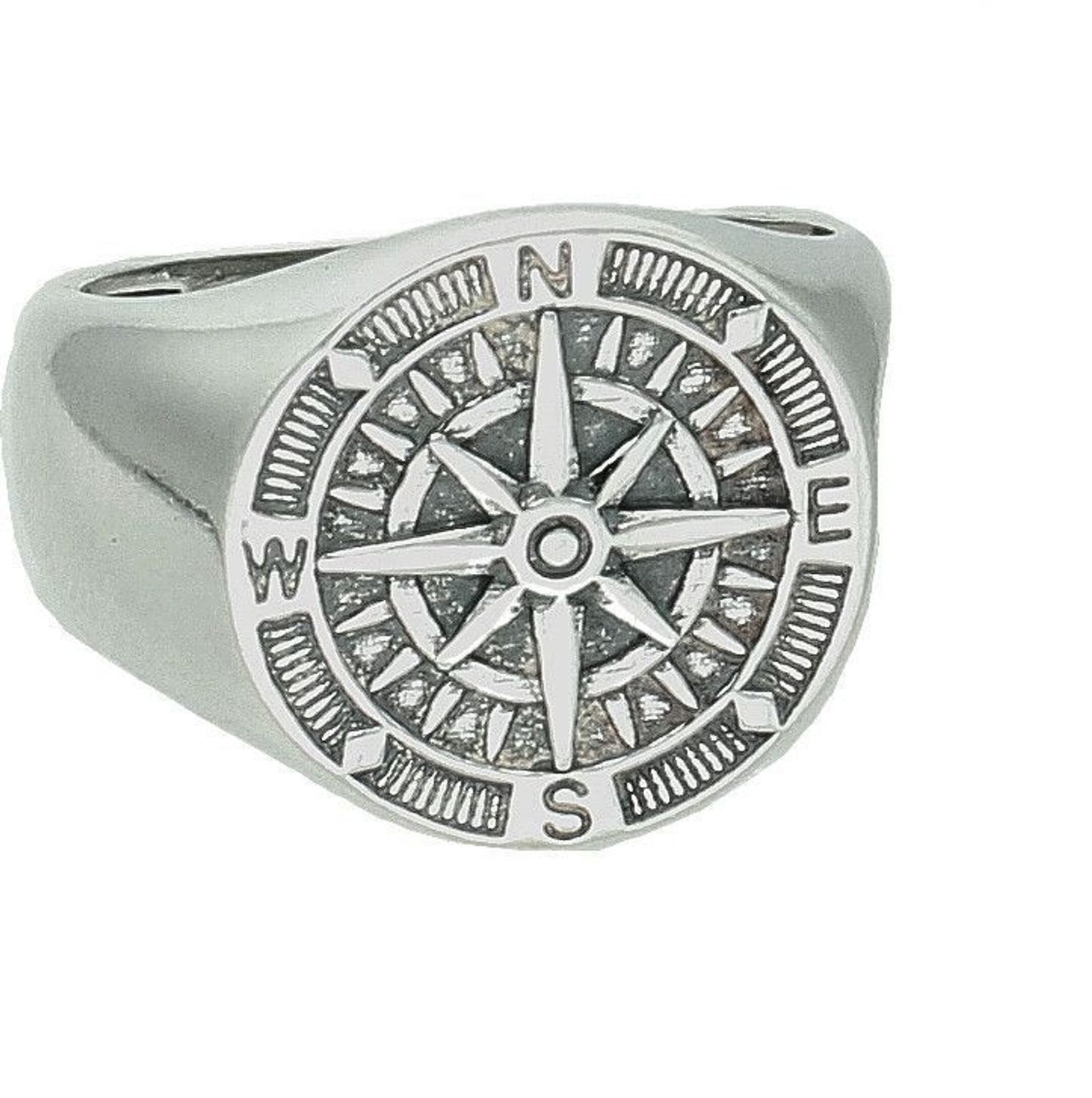 Srebrny pierścionek damski 925 sygnet z różą wiatrów DIA-PRS-11362-925.jpg