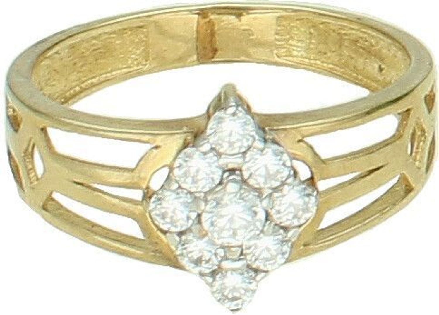 Złoty pierścionek damski 333 z cyrkoniami rozmiar 10 DIA-PRS-11414-333. Złoty pierścionek damski. Pierścionek złoty 333 z cyrkoniami. Złoty pierścionek o klasycznym wzorze na prezent. Pierścionek złoty dla kobiety (2).jpg