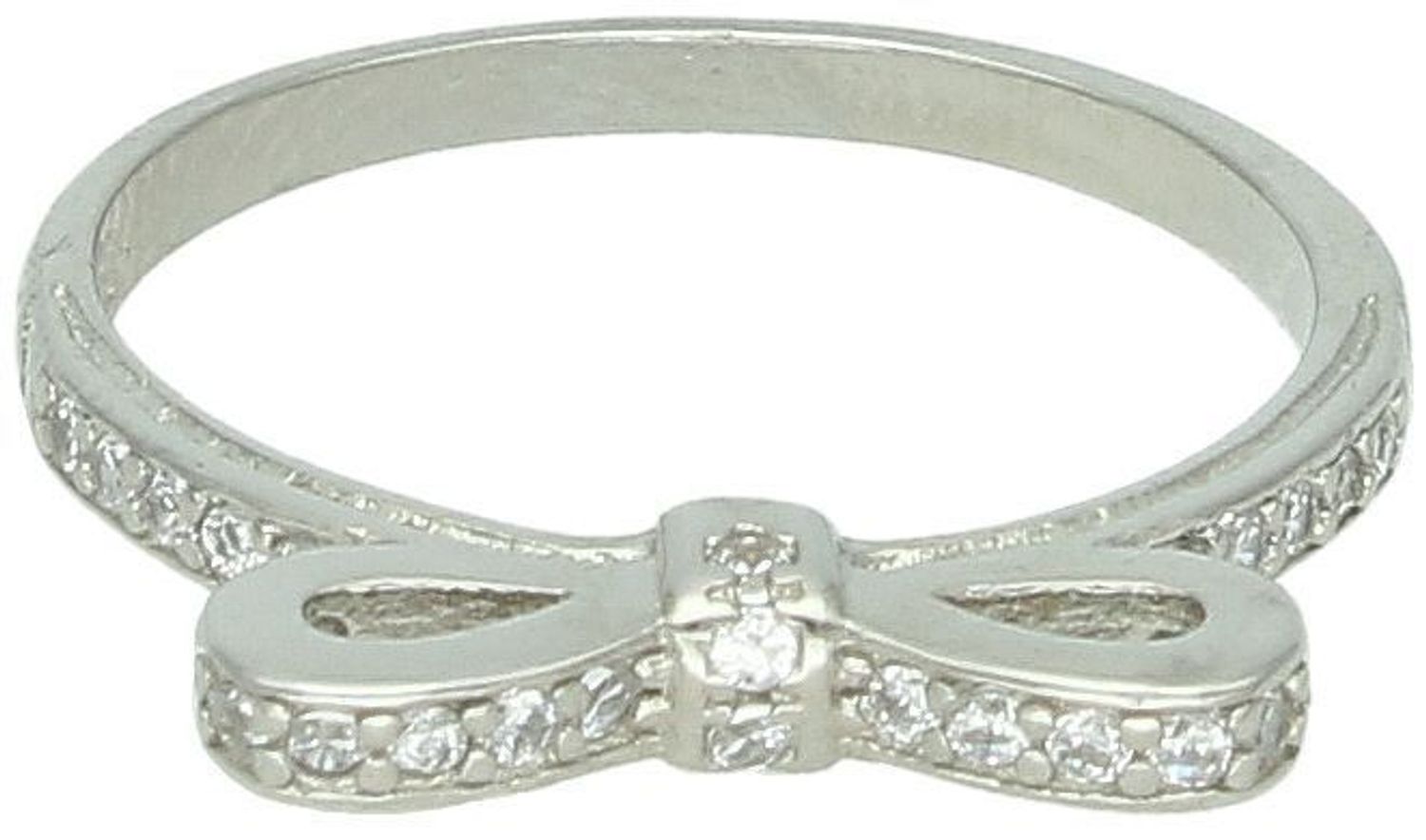 Srebrny pierścionek damski 925 kokardka z cyrkoniami DIA-PRS-11598-925. Srebrny pierścionek damski. Pierścionek srebrny klasyczny. Pierścionek srebrny z cyrkoniami. Pierścionek na prezent.1.jpg