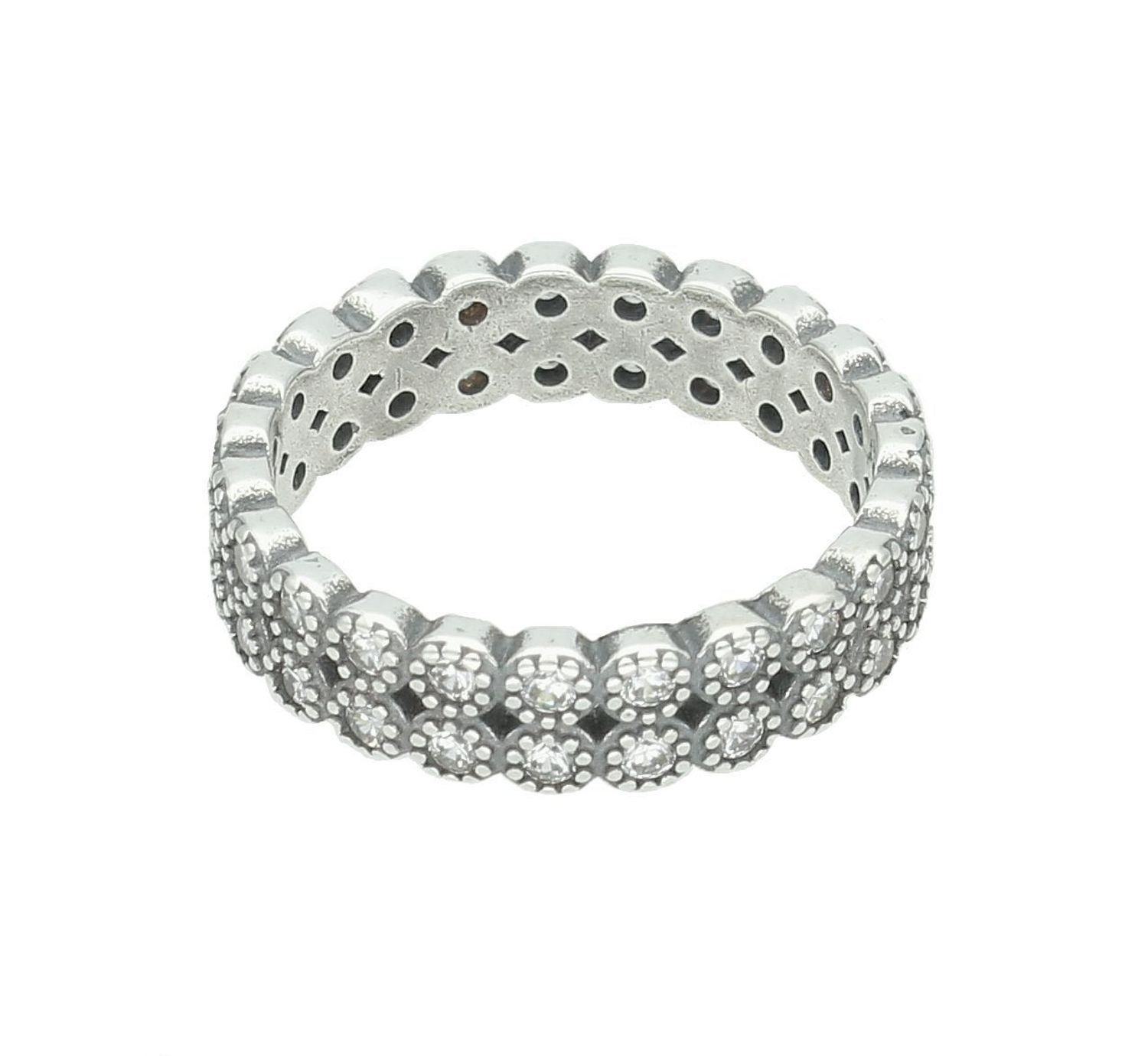 Srebrny pierścionek damski 925 rodowana obrączka z cyrkoniami DIA-PRS-11599-925. Srebrny pierścionek damski. Pierścionek damski z cyrkoniami. Srebrny pierścionek na prezent dla kobiety.2.jpg