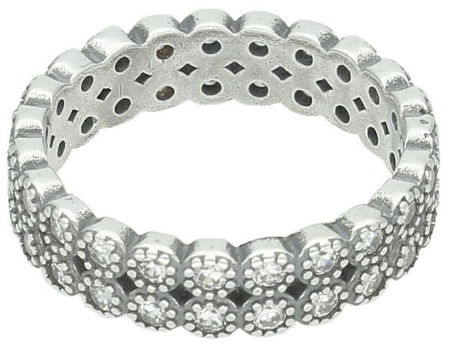 Srebrny pierścionek damski 925 rodowana obrączka z cyrkoniami DIA-PRS-11599-925. Srebrny pierścionek damski. Pierścionek damski z cyrkoniami. Srebrny pierścionek na prezent dla kobiety.2.jpg