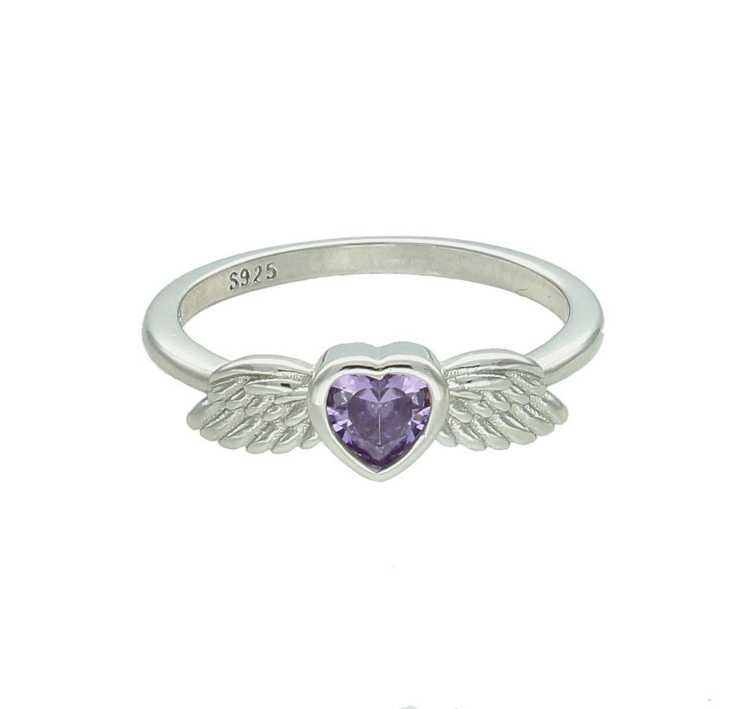 Srebrny pierścionek damski 925 serce na skrzydłach DIA-PRS-11606-925. Srebrny pierścionek damski. Srebrny pierścionek z cyrkonią. Pierścionek damski na prezent. Pierścionek srebrny dla kobiety.1.jpg