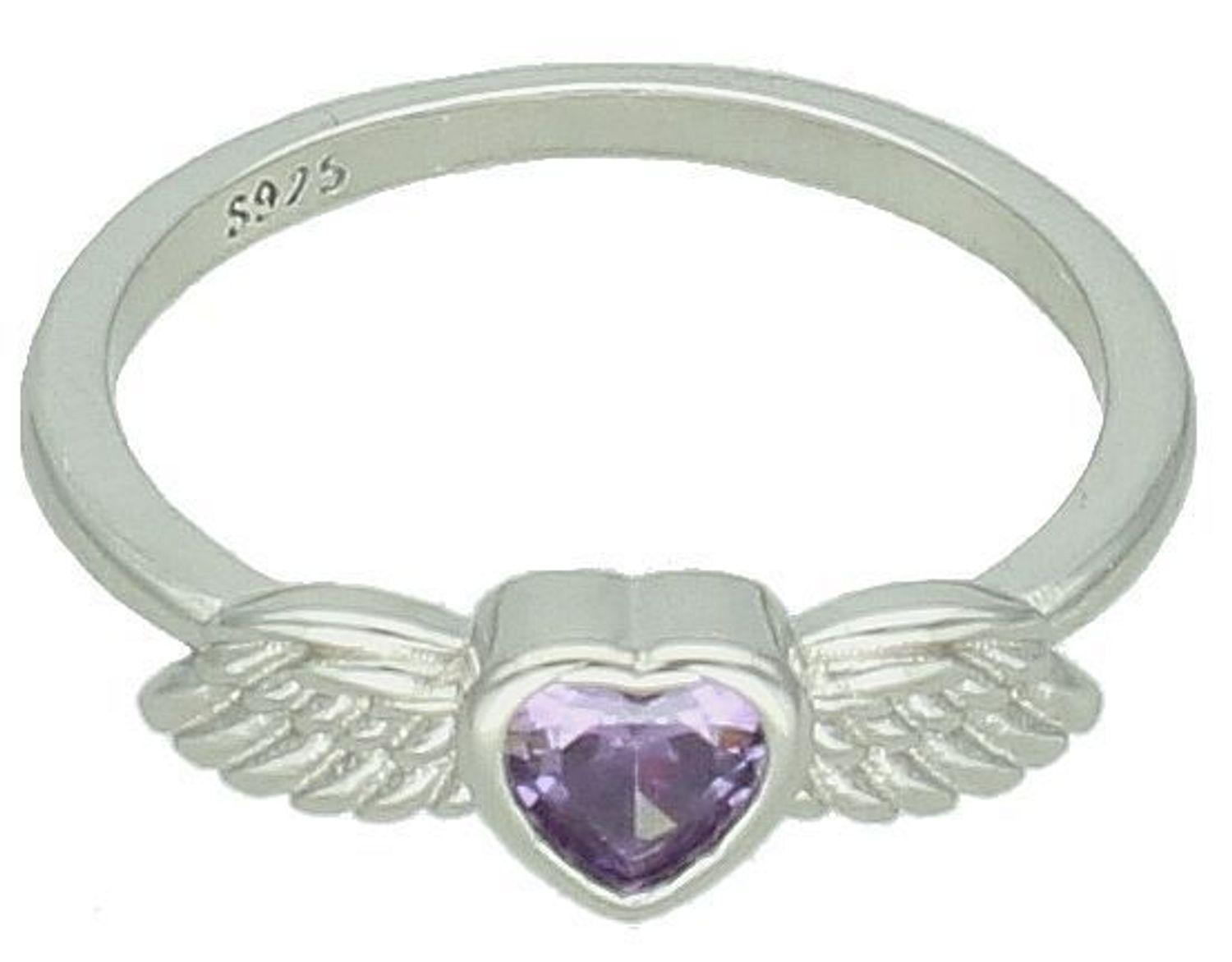 Srebrny pierścionek damski 925 serce na skrzydłach DIA-PRS-11606-925. Srebrny pierścionek damski. Srebrny pierścionek z cyrkonią. Pierścionek damski na prezent. Pierścionek srebrny dla kobiety.1.jpg