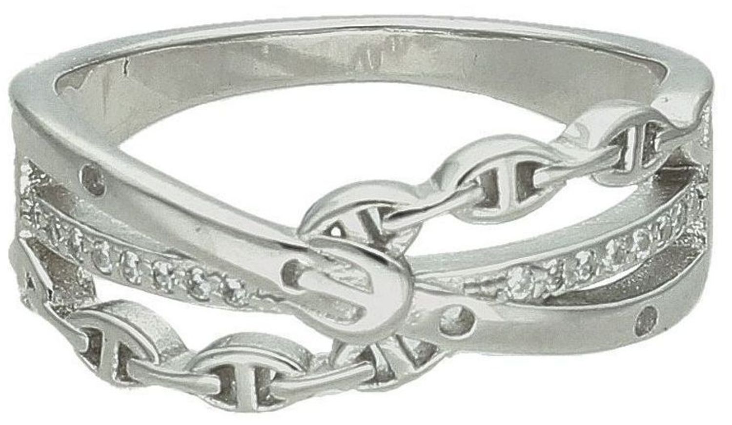 Srebrny pierścionek damski 925 szeroki przeplatany cyrkoniami DIA-PRS-11609-925. Srebrny pierścionek damski. Pierścionek damski z cyrkoniami. Srebrny pierścionek na prezent dla kobiety.2.jpg