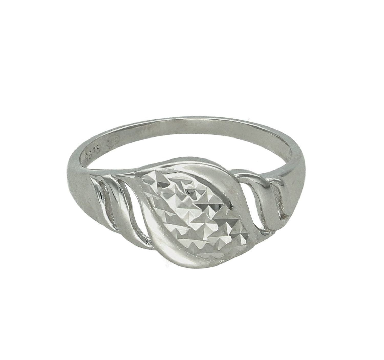 Srebrny pierścionek damski 925 diamentowany DIA-PRS-11853-925. Srebrny pierścionek damski. Srebrny pierścionek z grawerowaniem. Pierścionek srebrny na prezent dla kobiety. 1.jpg