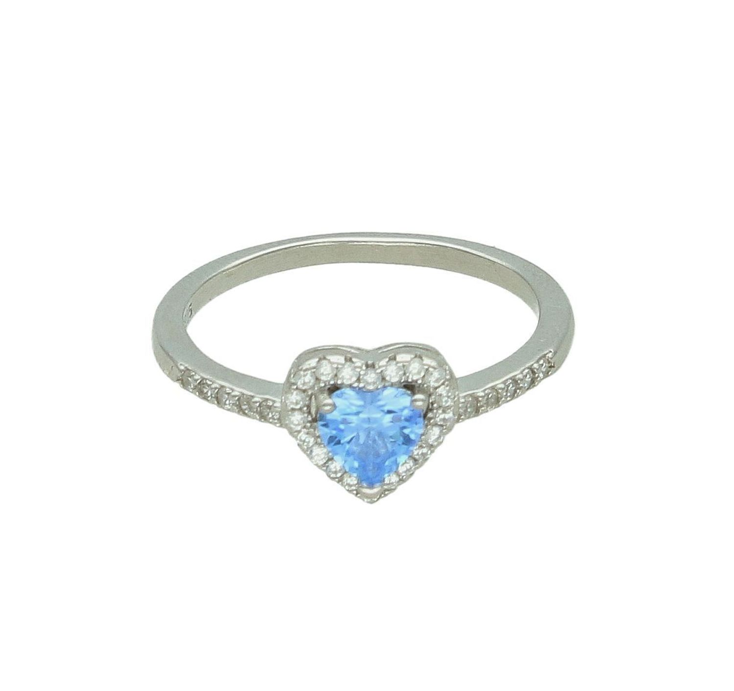 Srebrny pierścionek damski 925 serce z niebieską cyrkonią DIA-PRS-11854-925. Srebrny pierścionek damski. Srebrny pierścionek z cyrkoniami. Pierścionek srebrny na prezent dla kobiety..jpg