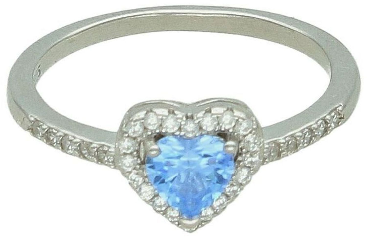Srebrny pierścionek damski 925 serce z niebieską cyrkonią DIA-PRS-11854-925. Srebrny pierścionek damski. Srebrny pierścionek z cyrkoniami. Pierścionek srebrny na prezent dla kobiety..jpg