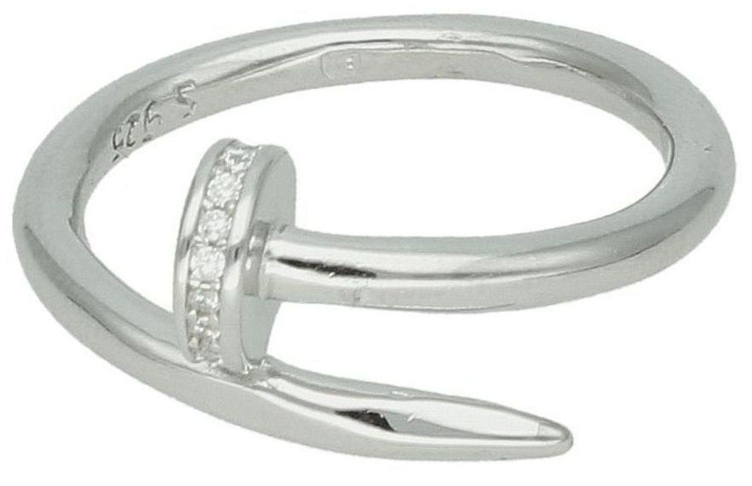 Srebrny pierścionek damski 925 gwóźdź DIA-PRS-12249-925. Srebrny pierścionek damski. Pierścionek srebrny z gwoździem. Srebrna obrączka damska ze wzorem Cartier. Pierścionek srebrny na prezent. 2.jpg