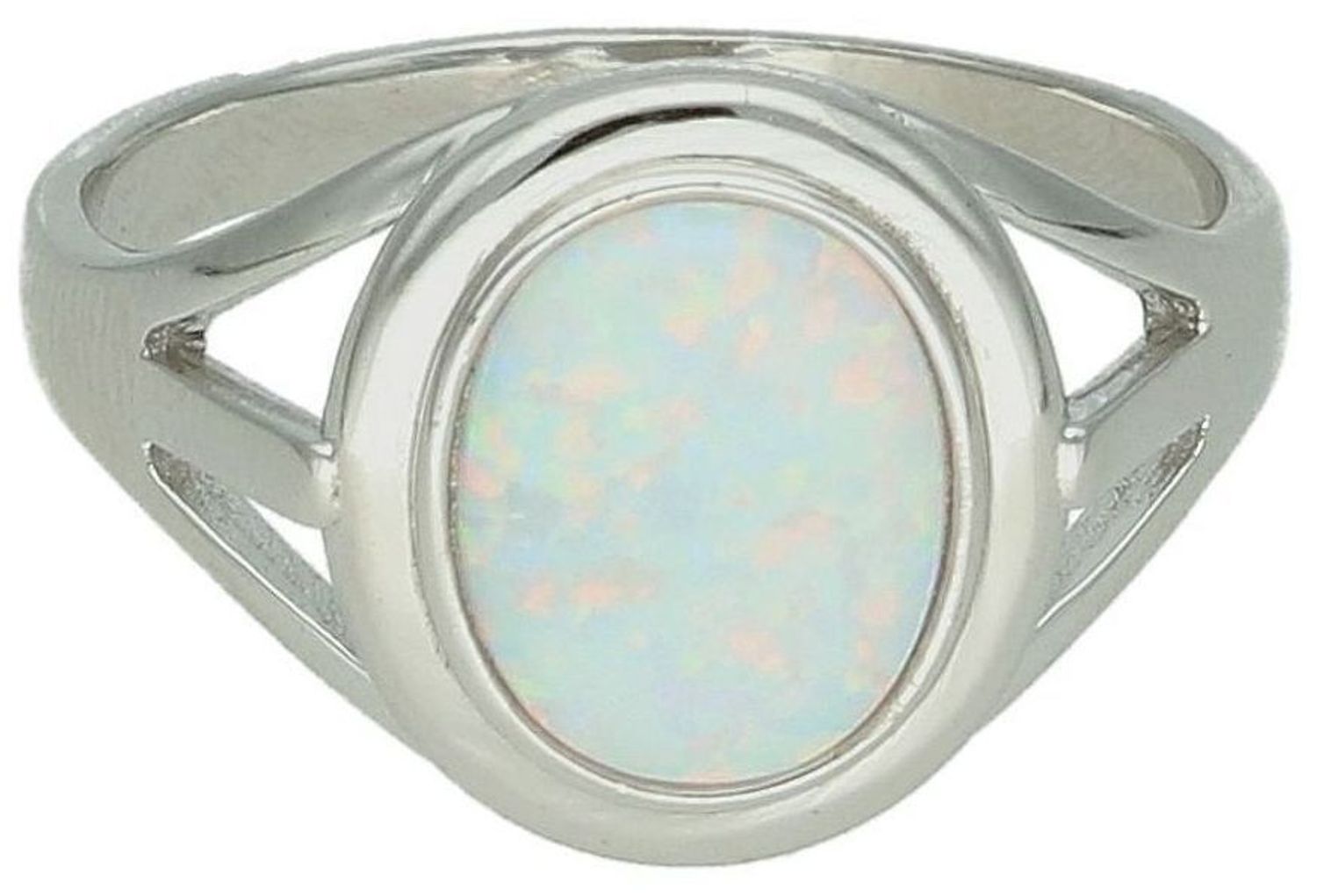 Srebrny pierścionek damski 925 z białym opalem DIA-PRS-12267-925. Srebrny pierścionek damski. Pierścionek srebrny z białym opalem. Pierścionek damski srebrny z oczkiem. Srebrny pierścionek damski na prezent. 1.jpg