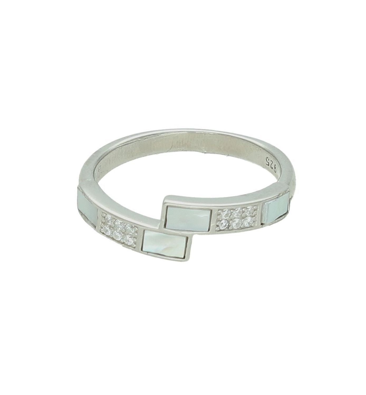 Srebrny pierścionek damski 925 z masą perłową DIA-PRS-12271-925. Srebrny pierścionek damski. Pierścionek srebrny z masą perłową. Pierścionek damski srebrny w formie obrączki. Srebrny pierścionek damski na prezent. 2.jpg