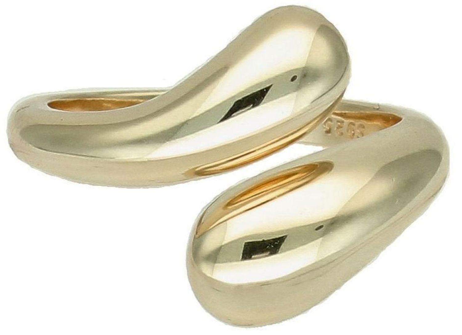 Srebrny pierścionek damski 925 pozłacane łezki wypukłe DIA-PRS-12275-925 2.jpg