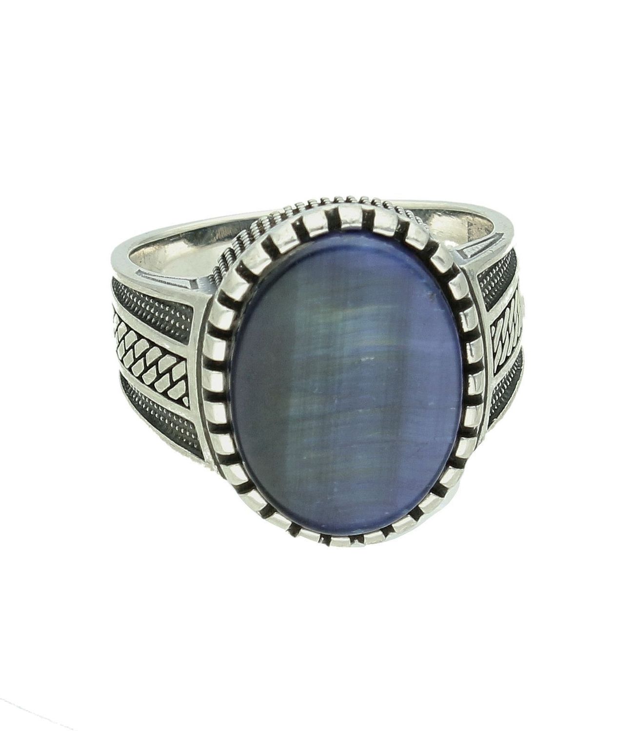 Srebrny sygnet 925 z kocim okiem i ozdobnym grawerowaniem rozmiar 20 DIA-PRS-12292-925.jpg