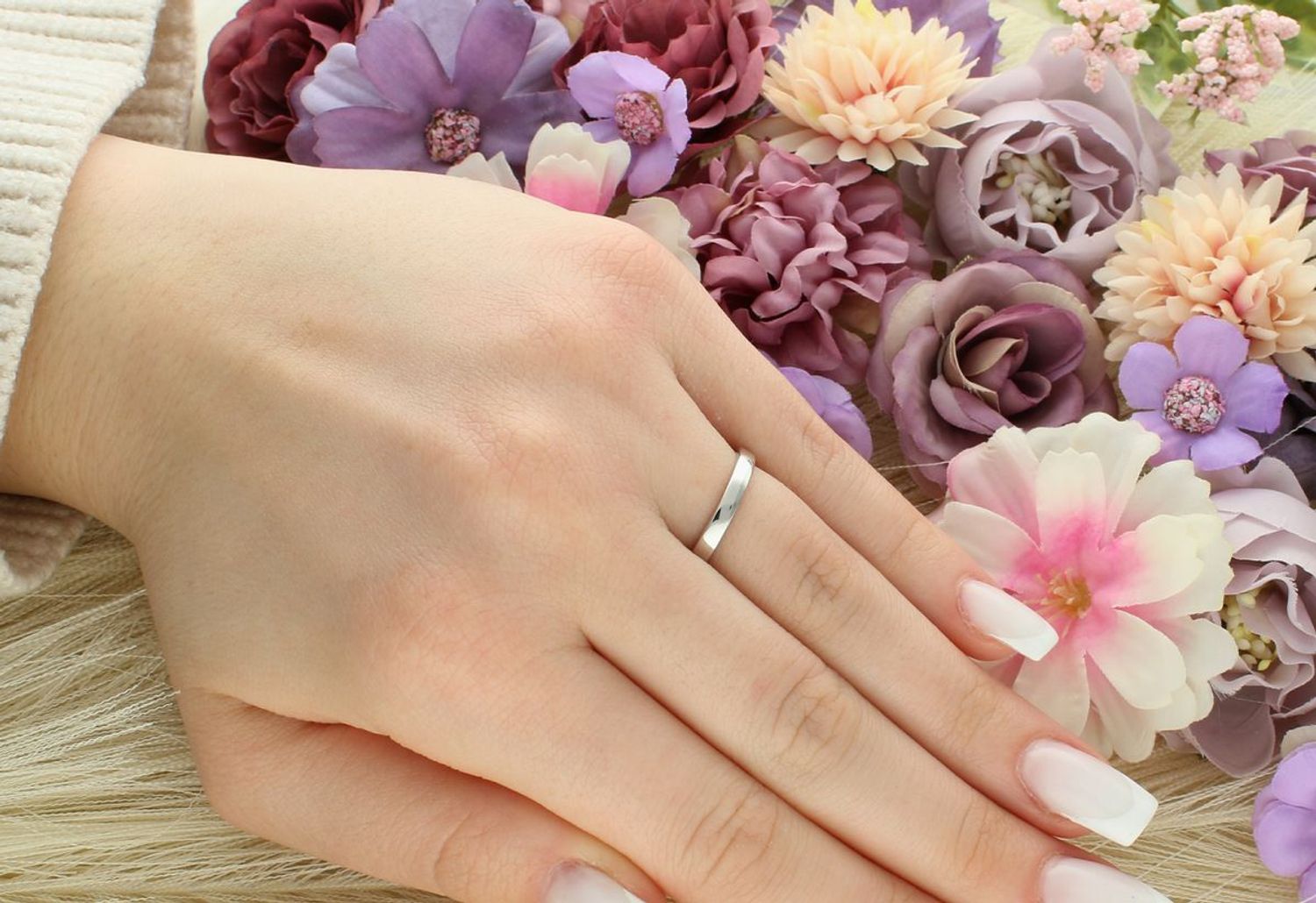 Srebrny Pierścionek z białą Cyrkonią w Kształcie Serca - Próba 925, DIA-PRS-12471-925.jpg