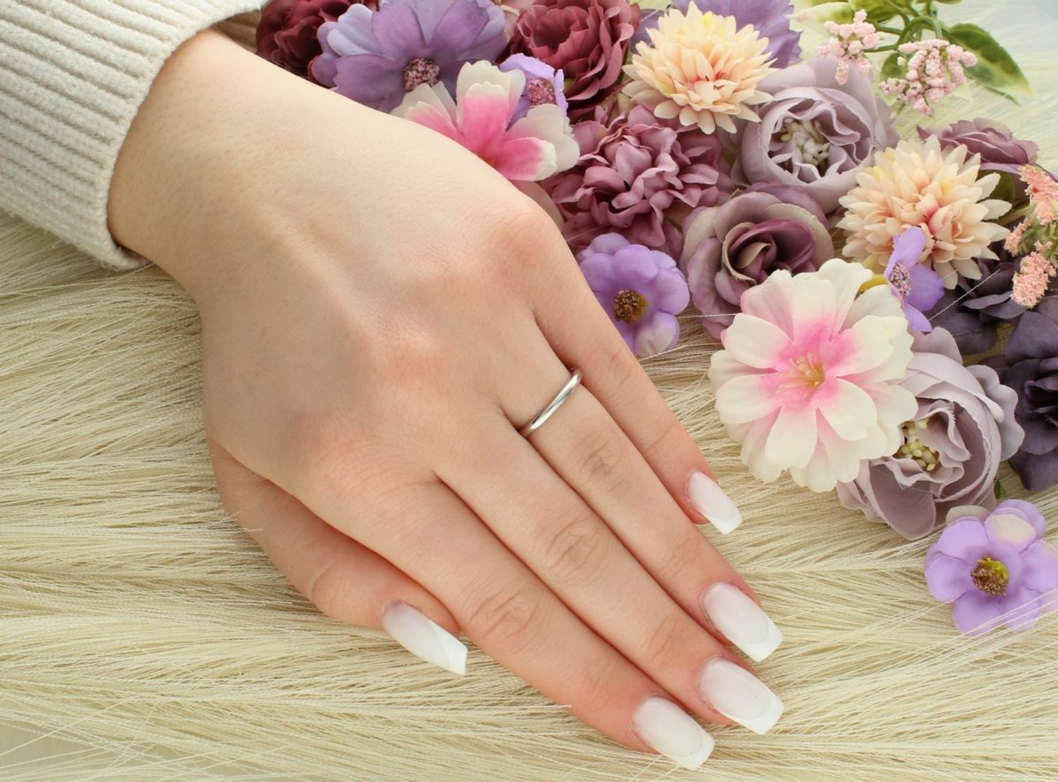 Srebrny Pierścionek z Białą Prostokątną Cyrkonią Próba 925, DIA-PRS-12473-925 Ag.jpg