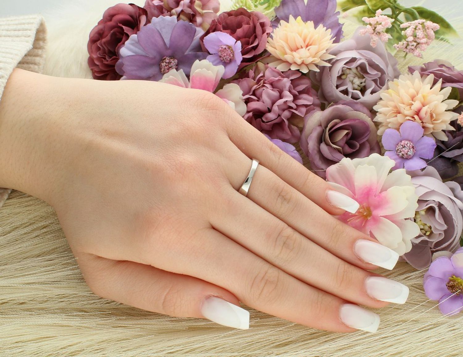 Srebrny Pierścionek obrączka plecione ogniwa, łańcuch, próba 925 DIA-PRS-12479-925.jpg