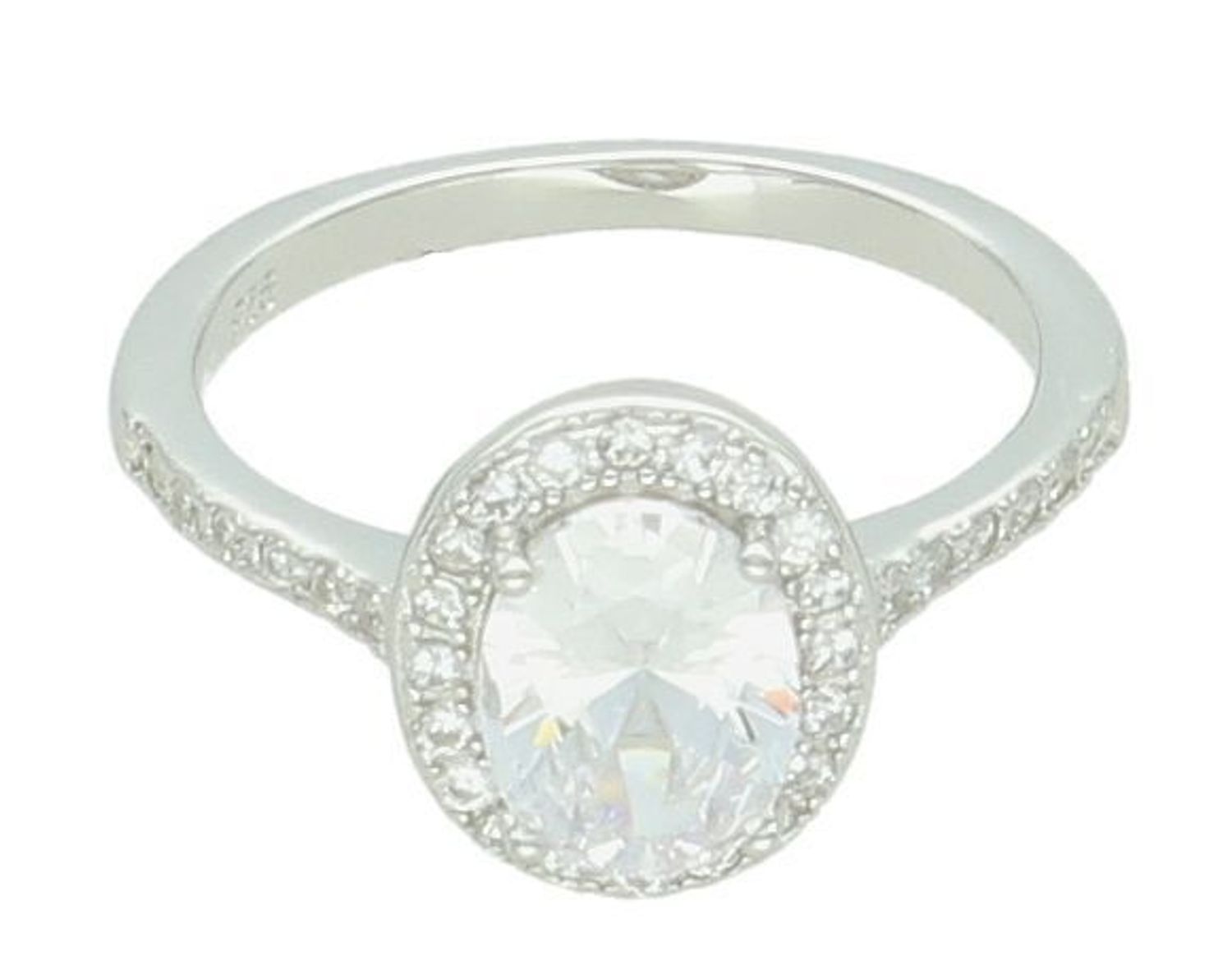 Srebrny pierścionek damski 925 owalna biała cyrkonia DIA-PRS-12481-925.  Srebrny pierścionek damski. Pierścionek damski z białym oczkiem. Srebrny pierścionek damski na prezent.2.jpg