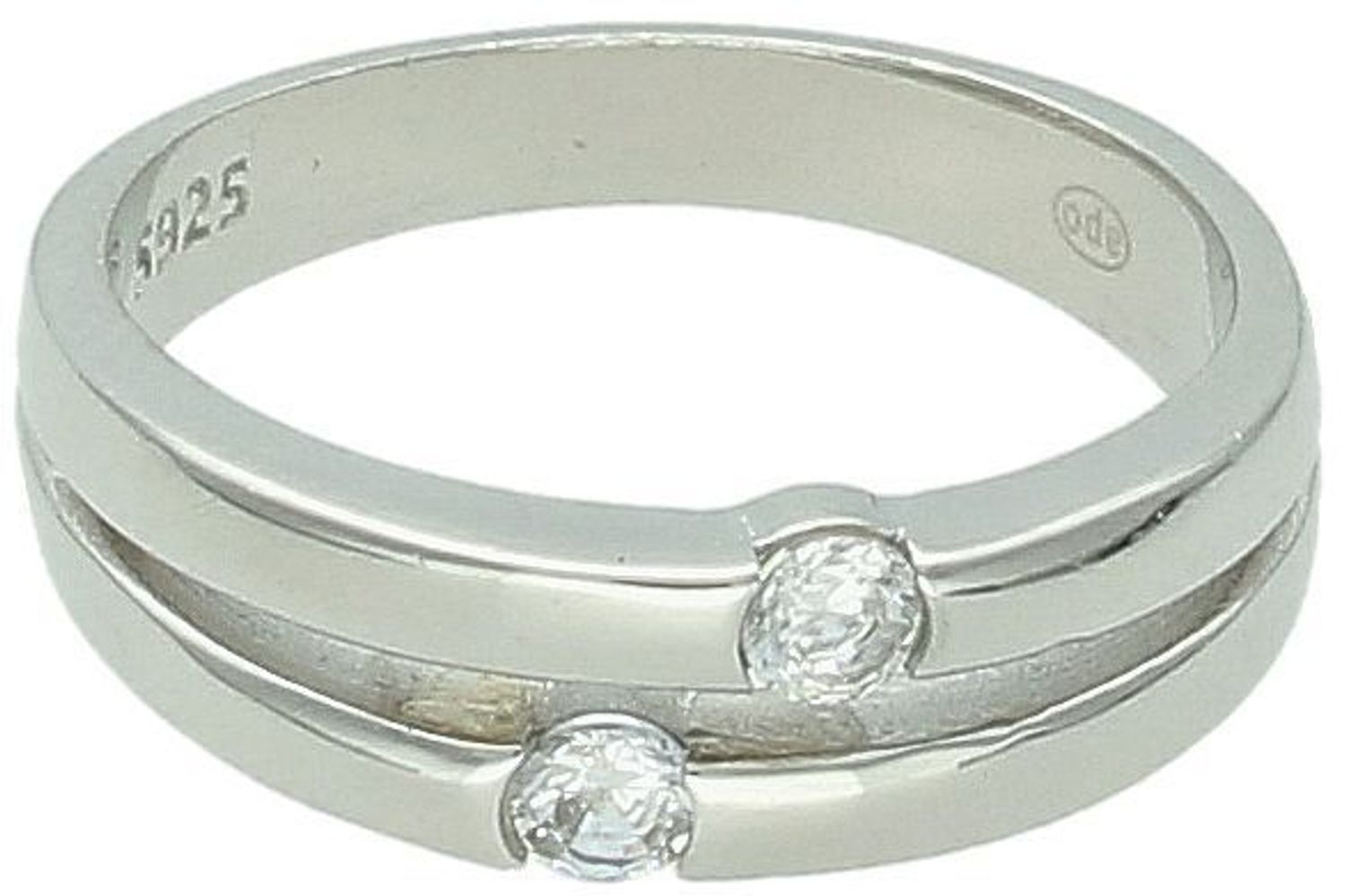 Pierścionek srebrny obrączka z cyrkoniami próba 925, DIA-PRS-12482-925. Delikatna damska srebrna obrączka. Srebrna obrączka damska na prezent. Pierścionek dla kobiety ze srebra.1.jpg