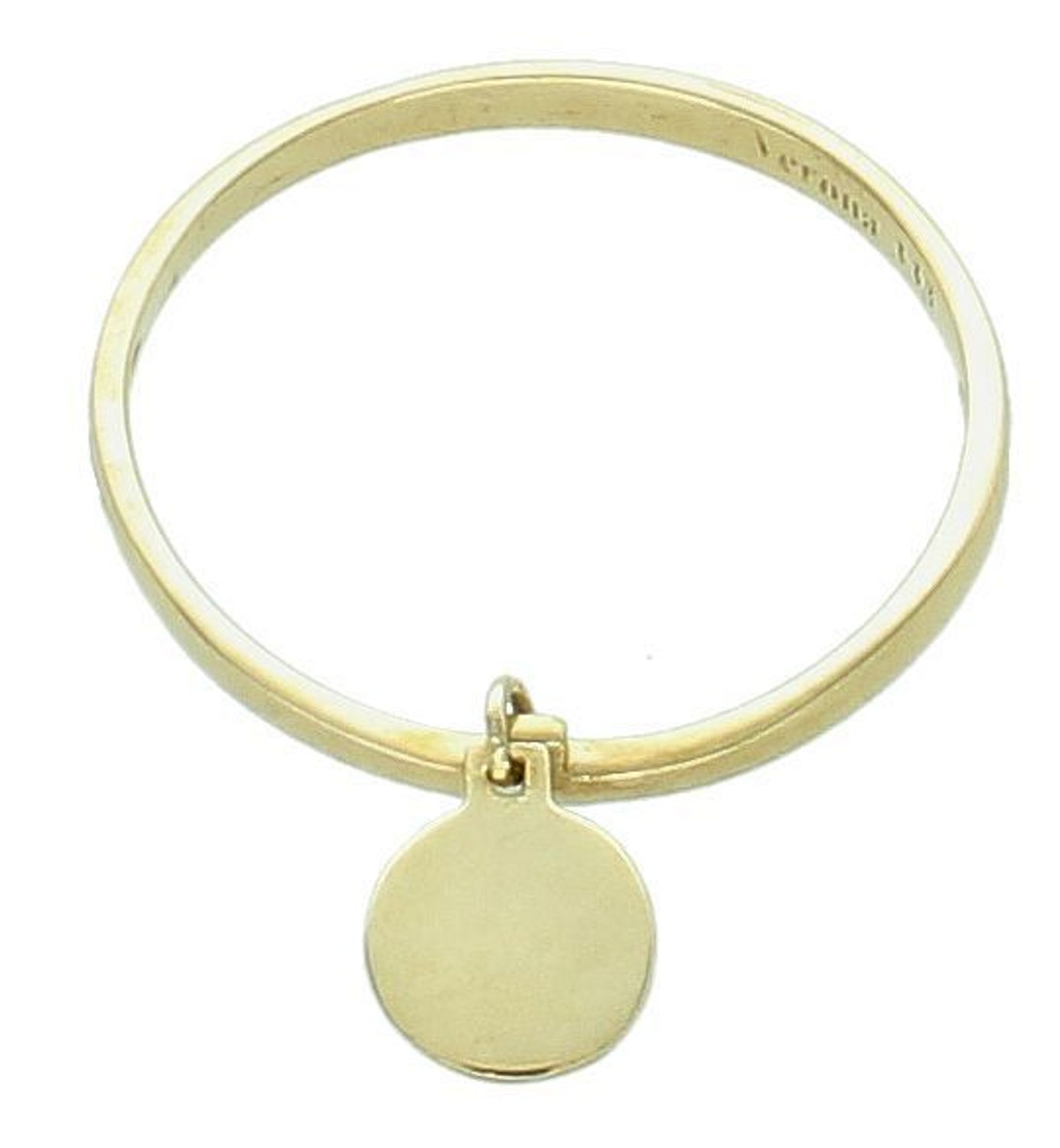 Złoty pierścionek damski z wiszącym elementem DIA-PRS-12711-333 rozmiar 19. Żółte złoto, charakteryzuje się ciepłym, subtelnym lśnieniem. Pierścionek został wykonany ze złota 2.jpg