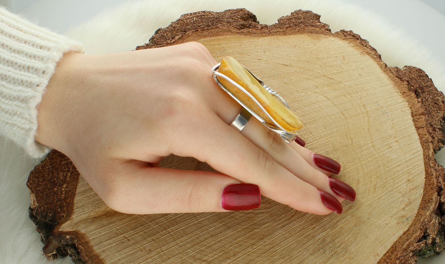 Pierścionek srebrny z żółtym bursztyn pr 925, DIA-PRS-12744-925 Ag.jpg