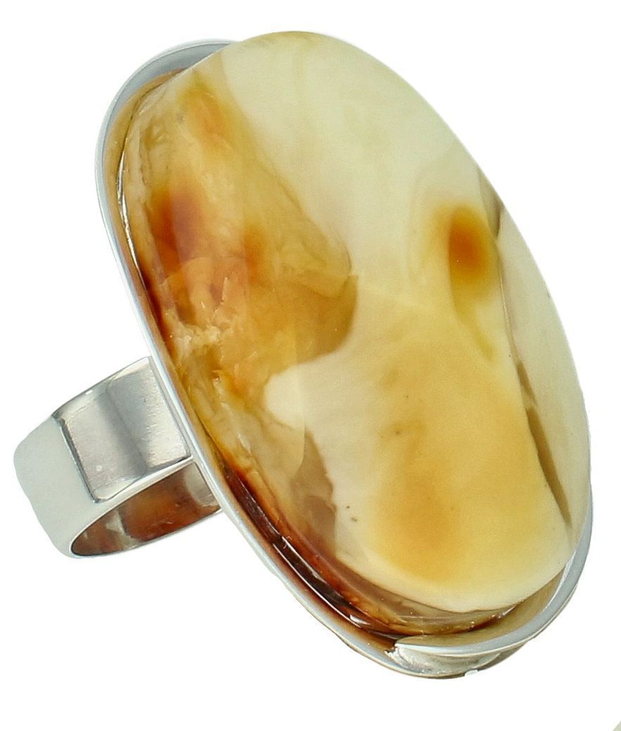 Pierścionek srebrny z mlecznym bursztyn bałtyckim pr 925, DIA-PRS-12747-925 Srebrny pierścionek wykonany z najwyższej jakości srebra o prostej formie. Idealny pomysł na prezent dla każdej kobiety.1.jpg