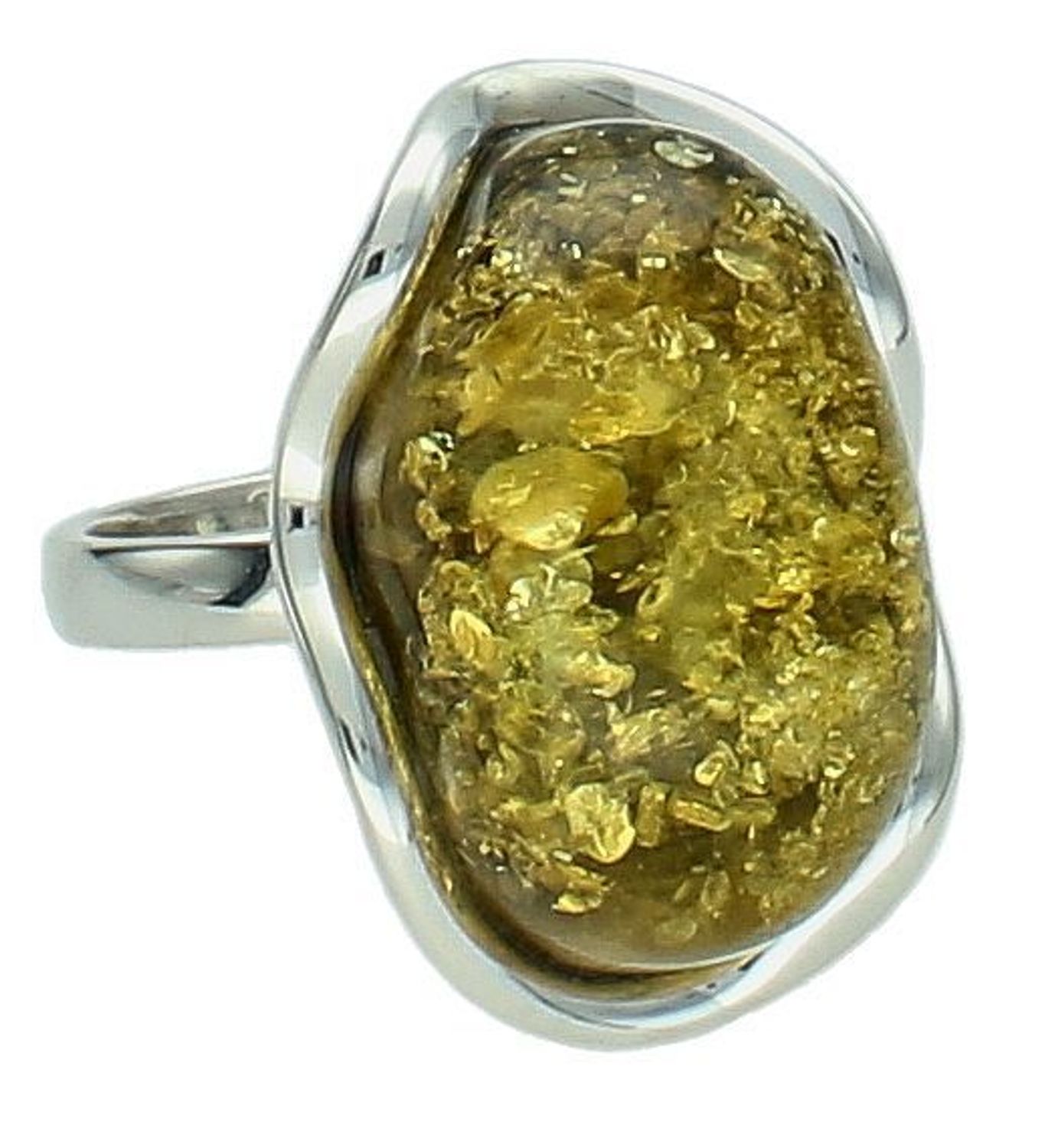 Pierścionek srebrny z bursztynem jasno zielonym pr 925, DIA-PRS-12753-925 Ag.jpg