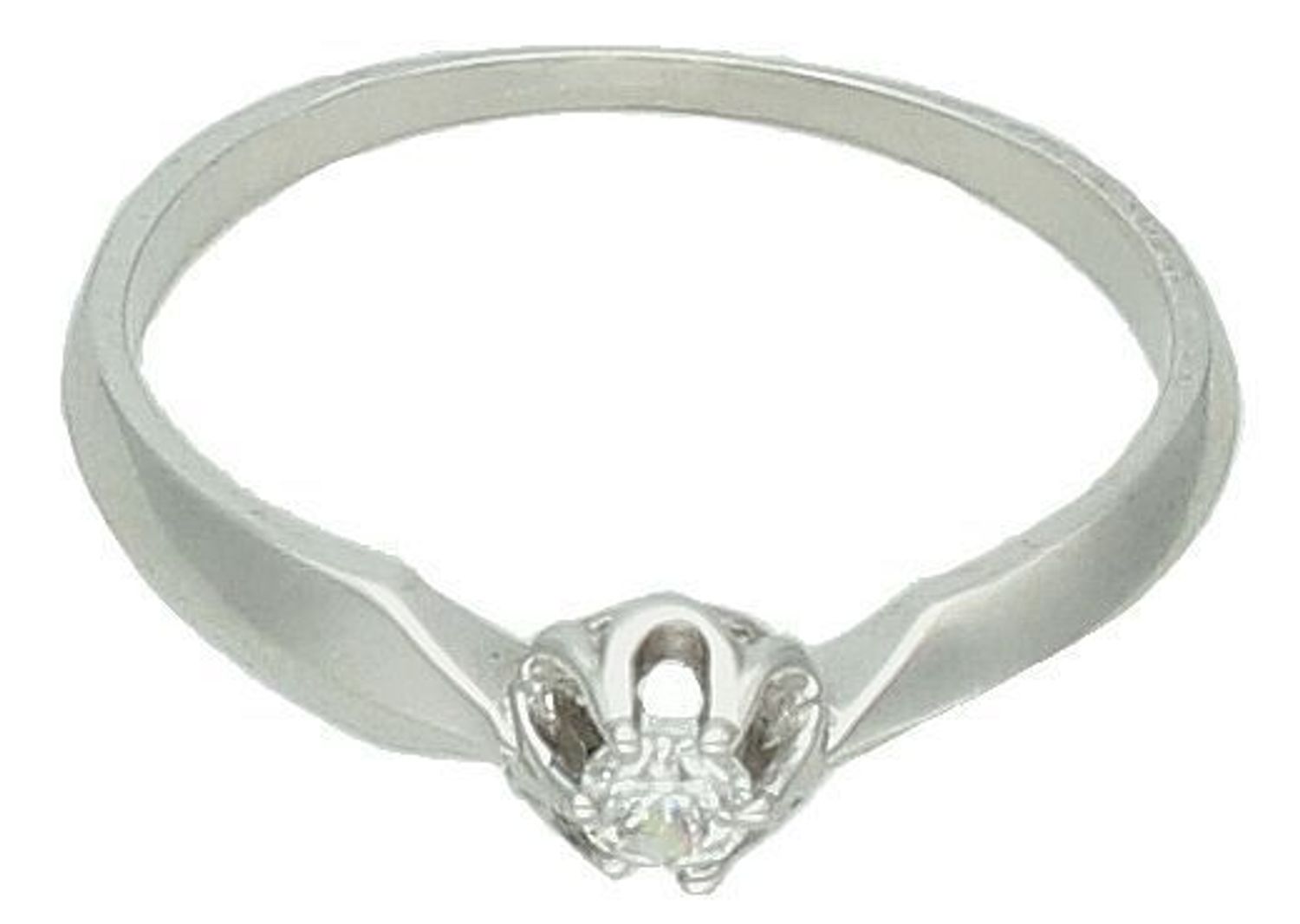 Pierścionek cyrkonia srebrny 925, DIA-PRS-BIALE-ZLOTO-925 Srebrny pierścionek wykonany z najwyższej jakości srebra o prostej formie. Srebrny pierścionek wykonany z próby 925 będzie idealnym prez.jpg