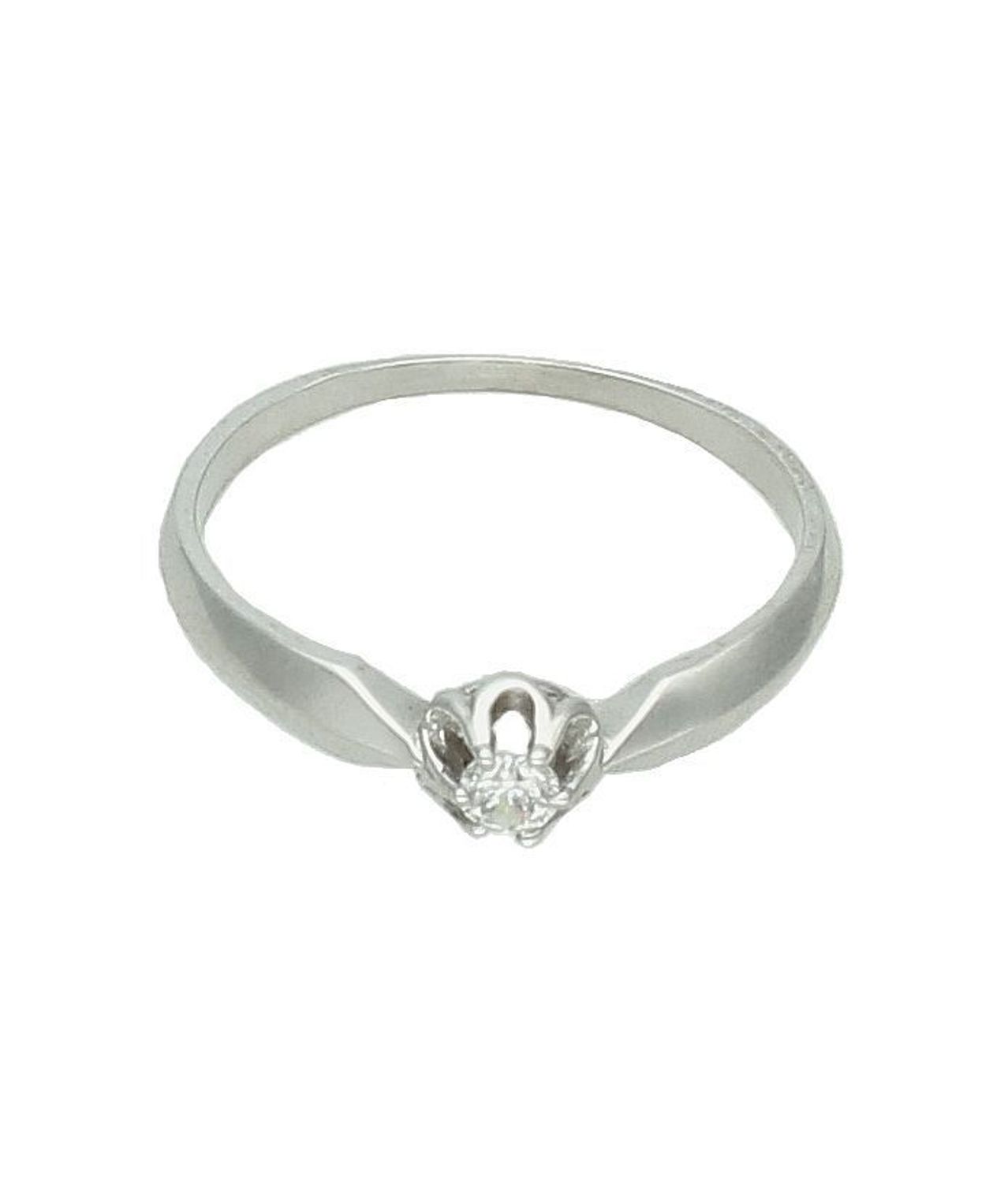 Pierścionek cyrkonia srebrny 925, DIA-PRS-BIALE-ZLOTO-925 Srebrny pierścionek wykonany z najwyższej jakości srebra o prostej formie. Srebrny pierścionek wykonany z próby 925 będzie idealnym prez.jpg