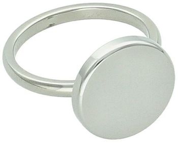 Pierścionek stalowy z gładkim kółeczkiem, rozmiar 15. Wielkość ozdobnego elementu 1,3 cm, szerokość szyny 2 mm. Minimalistyczny, nowoczesny styl. Trwała i modna biżuteria.2.jpg