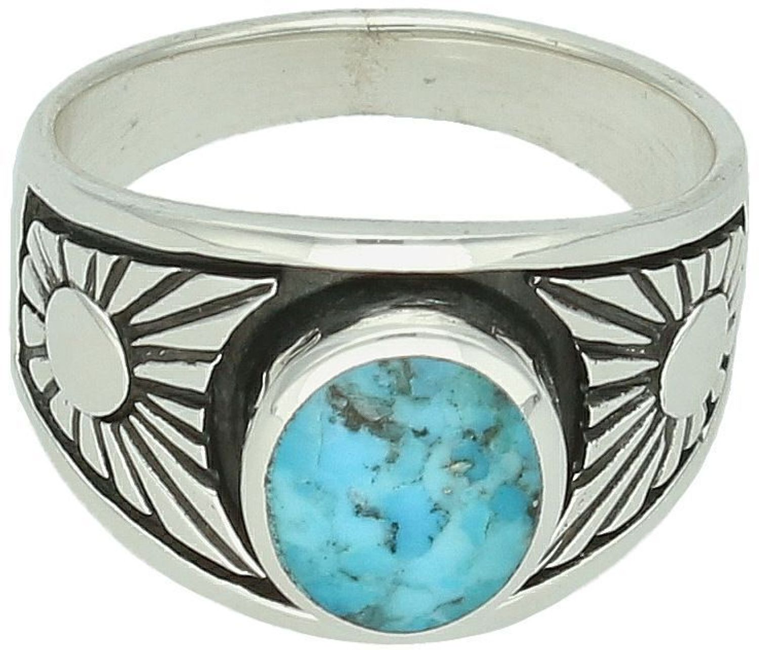 Damski pierścionek srebrny próby 925 z naturalnym turkusem owalnym. Waga 9,44 g, szerokość szyny 4 mm. Elegancja i naturalny urok w jednym.1.jpg