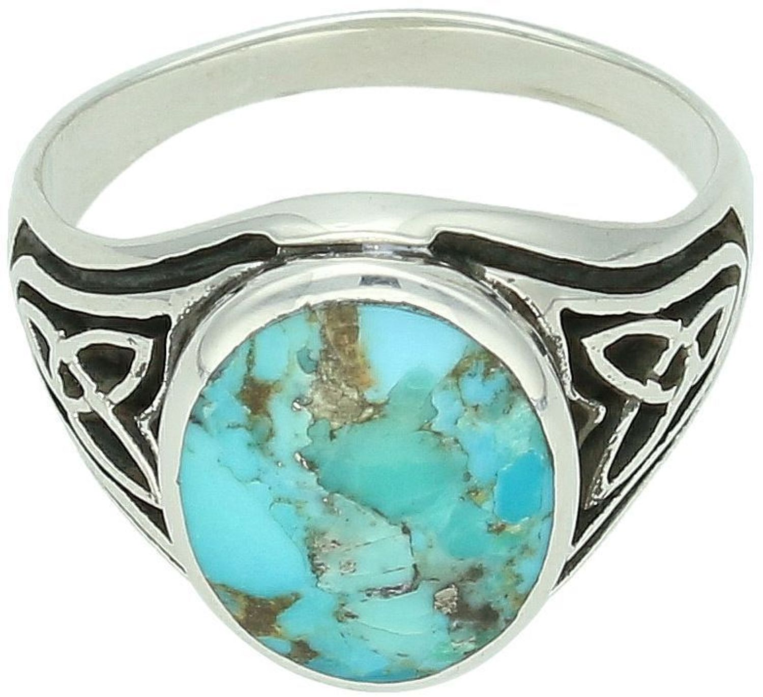 Odkryj srebrny pierścionek damski DIA-PRS-13035-925 z owalnym turkusem naturalnym. Wysoka jakość, szlachetne srebro i przyciągający wzrok kamień w klasycznej formie.1.jpg