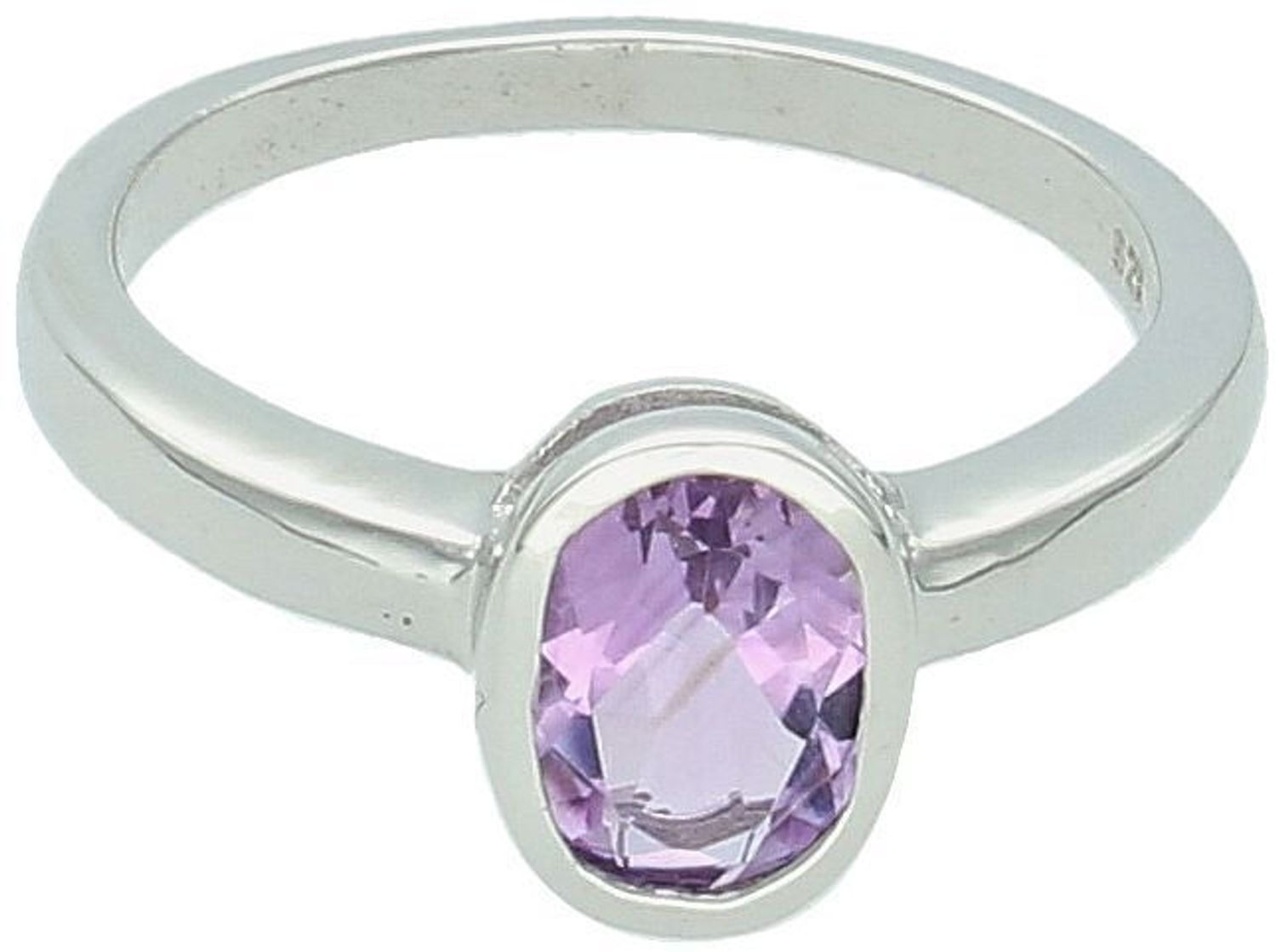 Elegancki pierścionek damski ze srebra próby 925 z naturalnym ametystem. Ozdoba 1,0 cm x 7 mm, szyna 2 mm, waga 3,47 g. Piękny prezent o głębokim znaczeniu.1.jpg