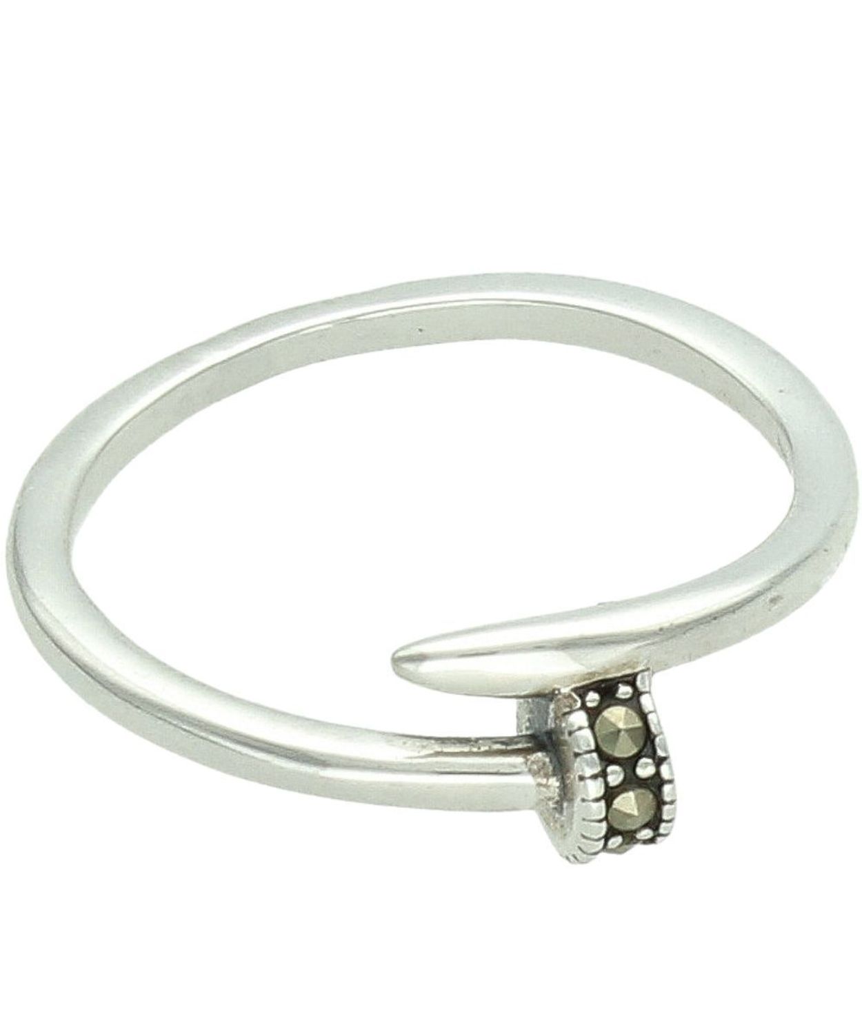 Pierścionek srebrny 925 Gwóźdź z markazytami rozmiar 14.jpg