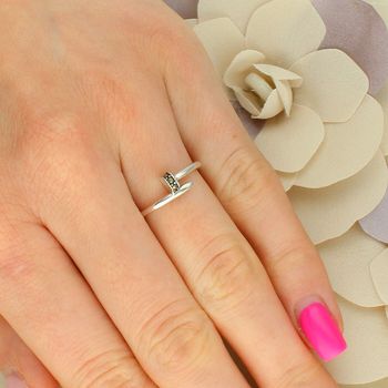 Pierścionek srebrny 925 Gwóźdź z markazytami rozmiar 14 Ag.jpg