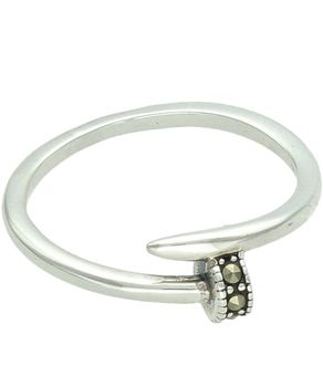 Pierścionek srebrny 925 Gwóźdź z markazytami rozmiar 14 prs.jpg