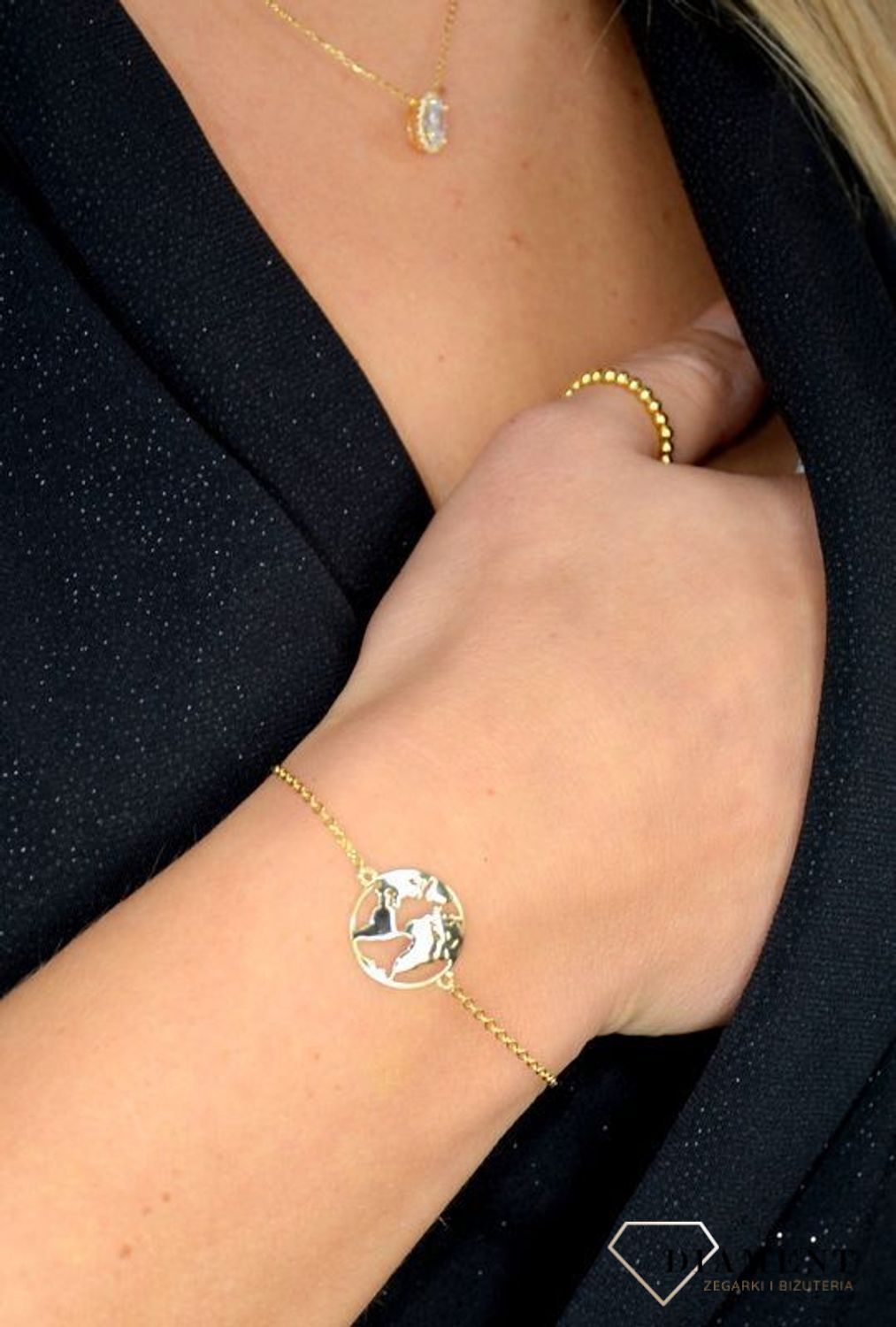 Obrączka srebrna pokryta złotem z kuleczek na gumce DIA-PRS-1328-925.jpg