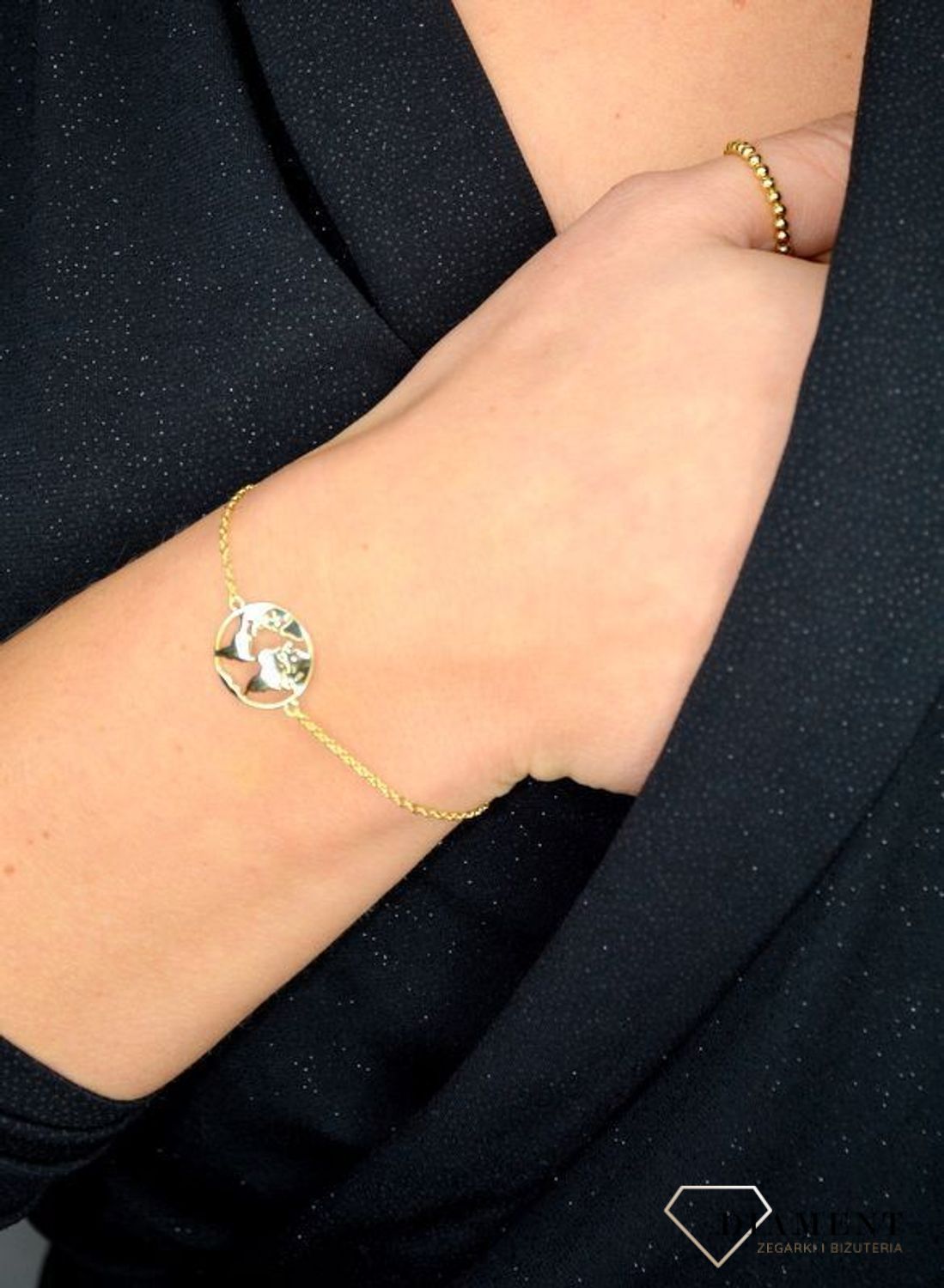 Obrączka srebrna pokryta złotem z kuleczek na gumce DIA-PRS-1328-925.jpg