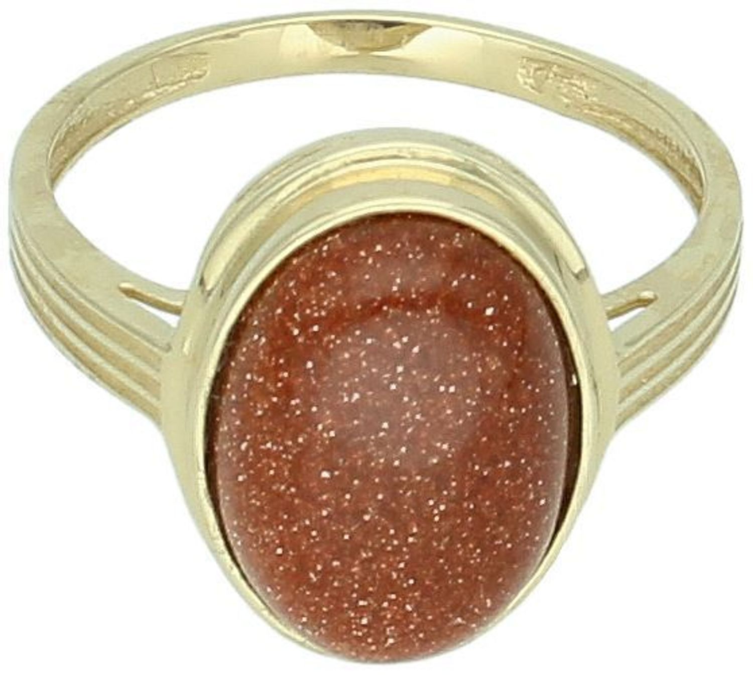 Złoty pierścionek damski DIA-PRS-13291-585 z kamieniem Piasek Pustyni. Próba 585, waga 3,88 g, kamień 1,2x1,7 cm. Naturalne piękno w luksusowej oprawie!1.jpg