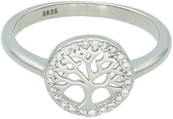 Pierścionek srebrny 925 z motywem drzewka szczęścia, ozdobiony cyrkoniami. Wielkość ozdoby 1 cm, waga 1,90 g. Model DIA-PRS-13381-925 – elegancka i symboliczna biżuteria dla kobiet.2.jpg