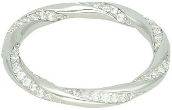 Elegancki srebrny pierścionek próby 925 o skręconym wzorze z cyrkoniami. Waga 2,00 g, szerokość 3 mm. Idealny na co dzień i na prezent. Sprawdź model DIA-PRS-13479-925!1.jpg