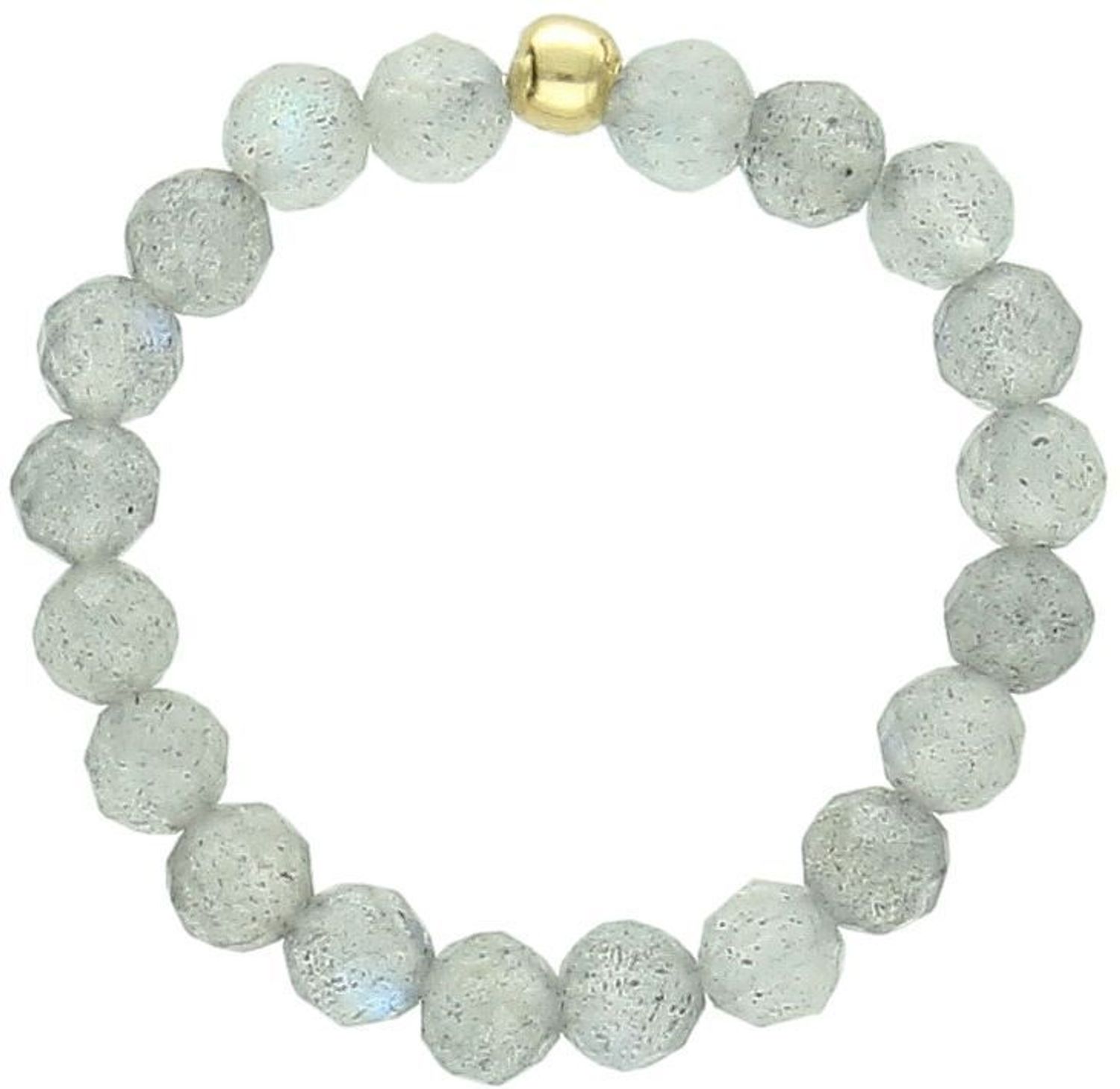 Delikatny pierścionek srebrny 925 z labradorytem na gumce. Rozmiar 15, kamienie ok. 3 mm. Mistyczny blask i komfort noszenia w jednej formie.1.jpg