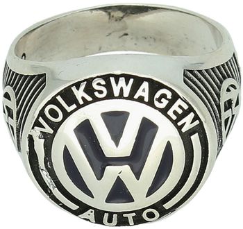 Elegancki pierścionek męski sygnet DIA-PRS-13827-925 wykonany ze srebra próby 925 z logo VOLKSWAGEN AUTO. Waga 8,90 g, górny element 1,8 cm, szerokość szyny 5 mm. Idealny prezent dla 2.jpg