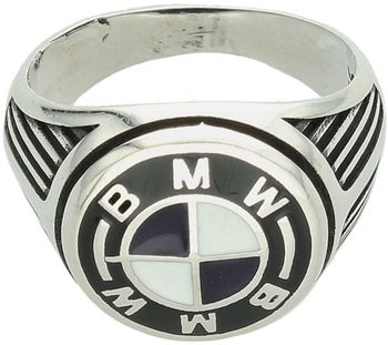 Męski sygnet ze srebra 925 z logo BMW, zdobiony emalią. Masa 8,48 g, element 1,5 cm, szyna 3 mm. Elegancja, styl i motoryzacyjny prestiż. Idealny dla miłośnika BMW11.jpg