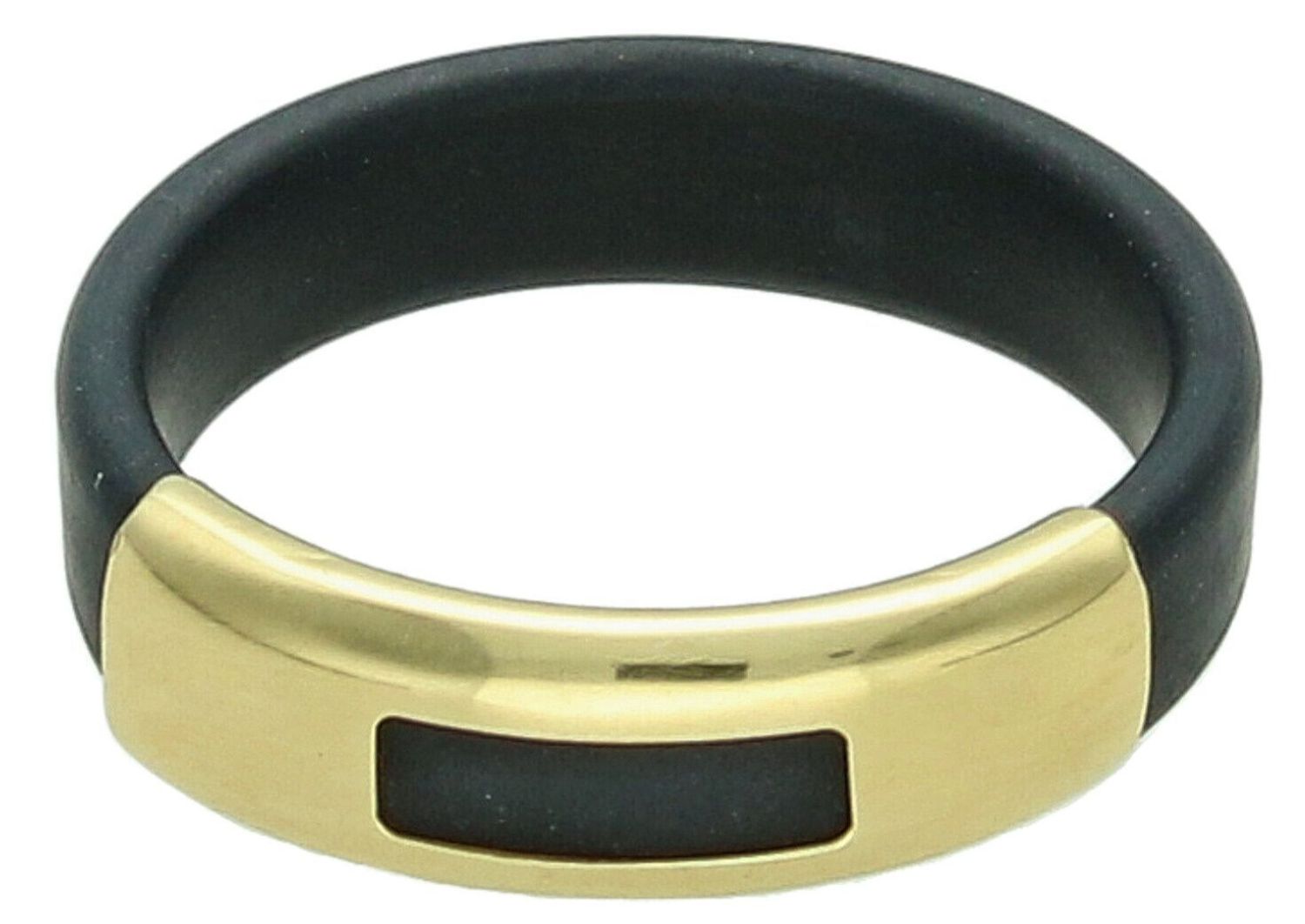 Nowoczesny pierścionek damski ze złota próby 585 z czarnym kauczukiem. Szerokość 5 mm, lekka forma, idealny do codziennych stylizacji.1.jpg